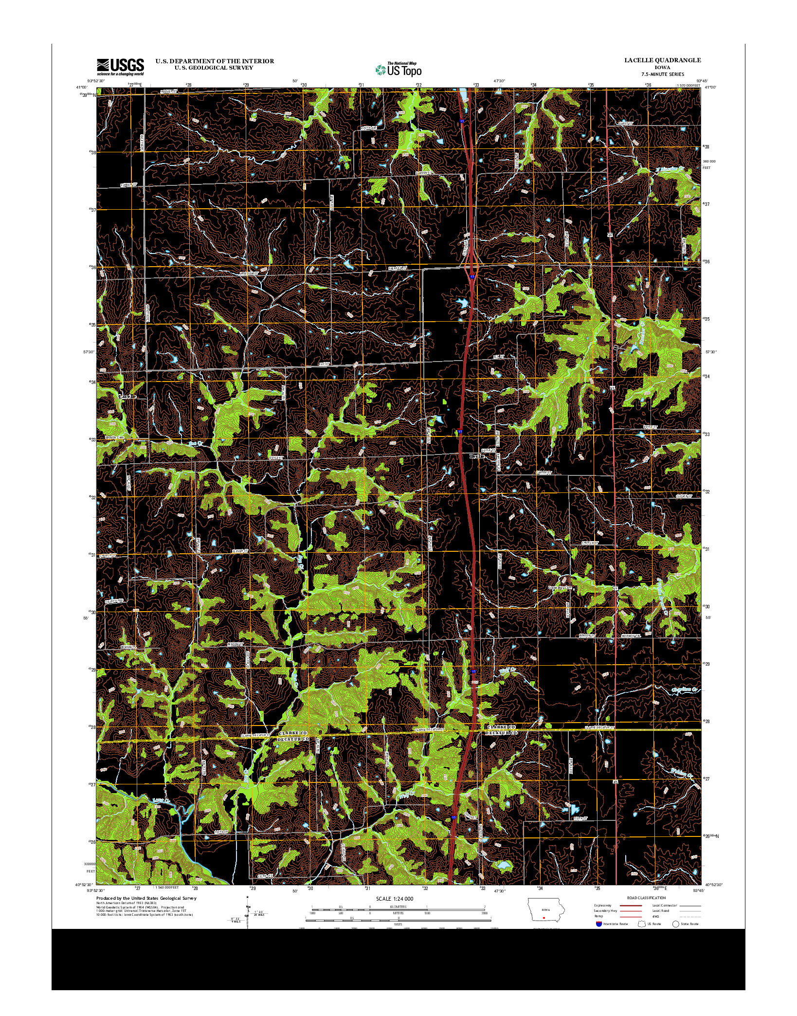 USGS US TOPO 7.5-MINUTE MAP FOR LACELLE, IA 2013