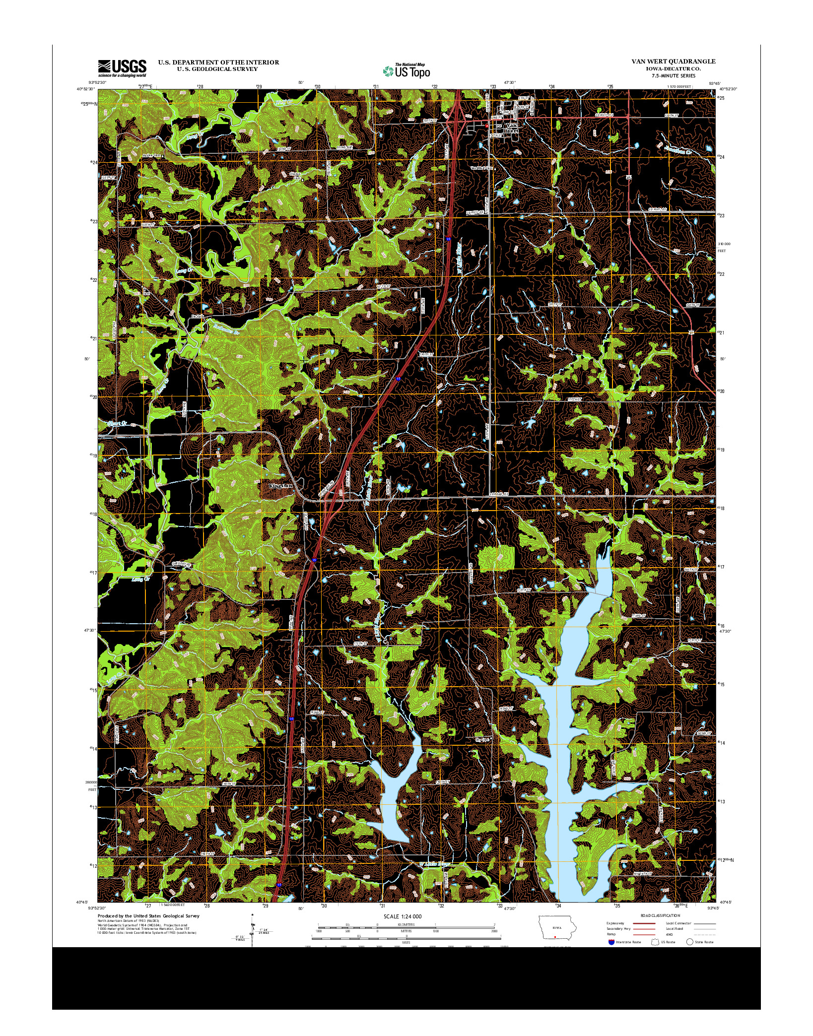USGS US TOPO 7.5-MINUTE MAP FOR VAN WERT, IA 2013