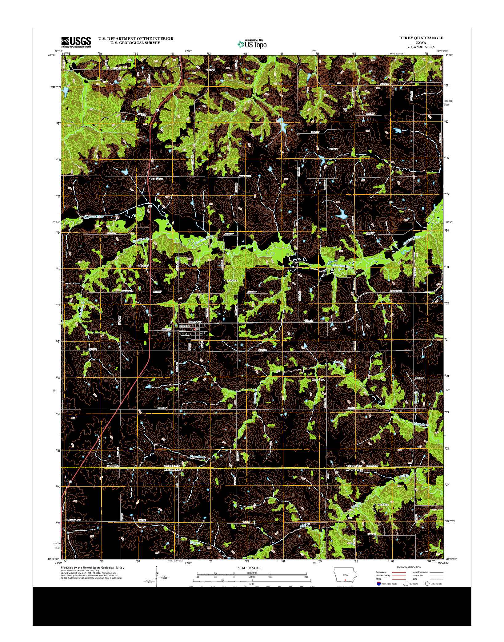 USGS US TOPO 7.5-MINUTE MAP FOR DERBY, IA 2013