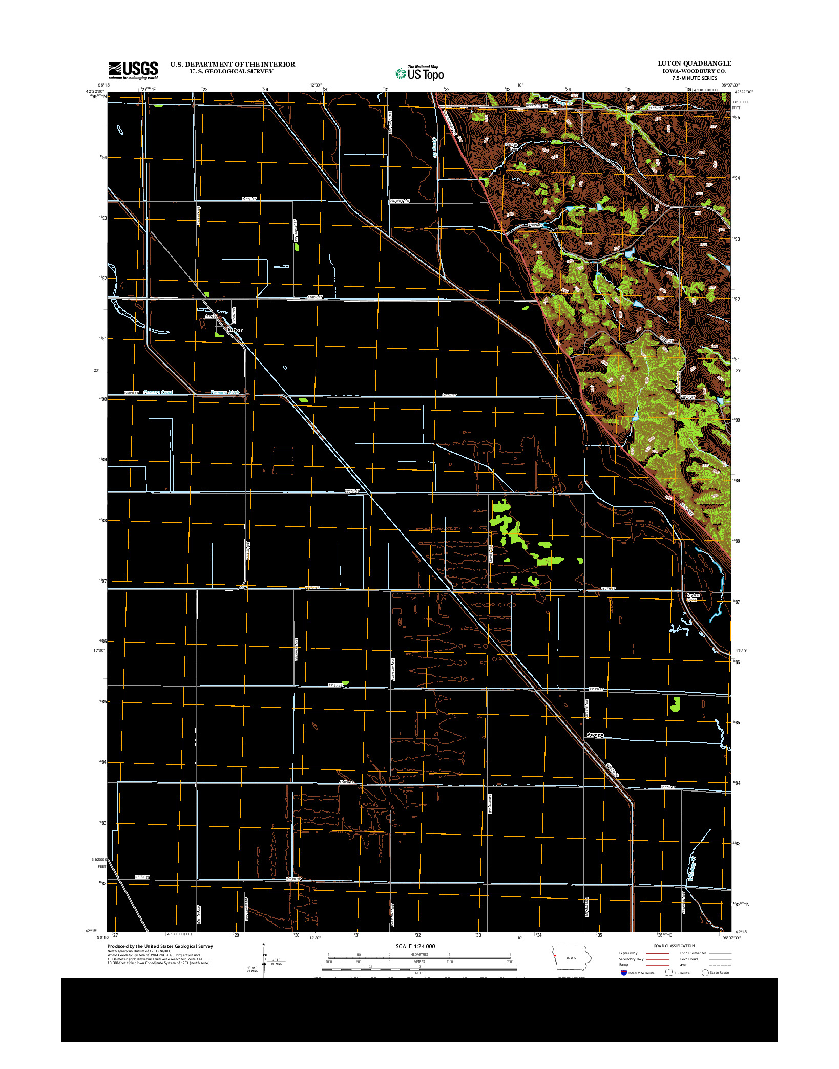 USGS US TOPO 7.5-MINUTE MAP FOR LUTON, IA 2013