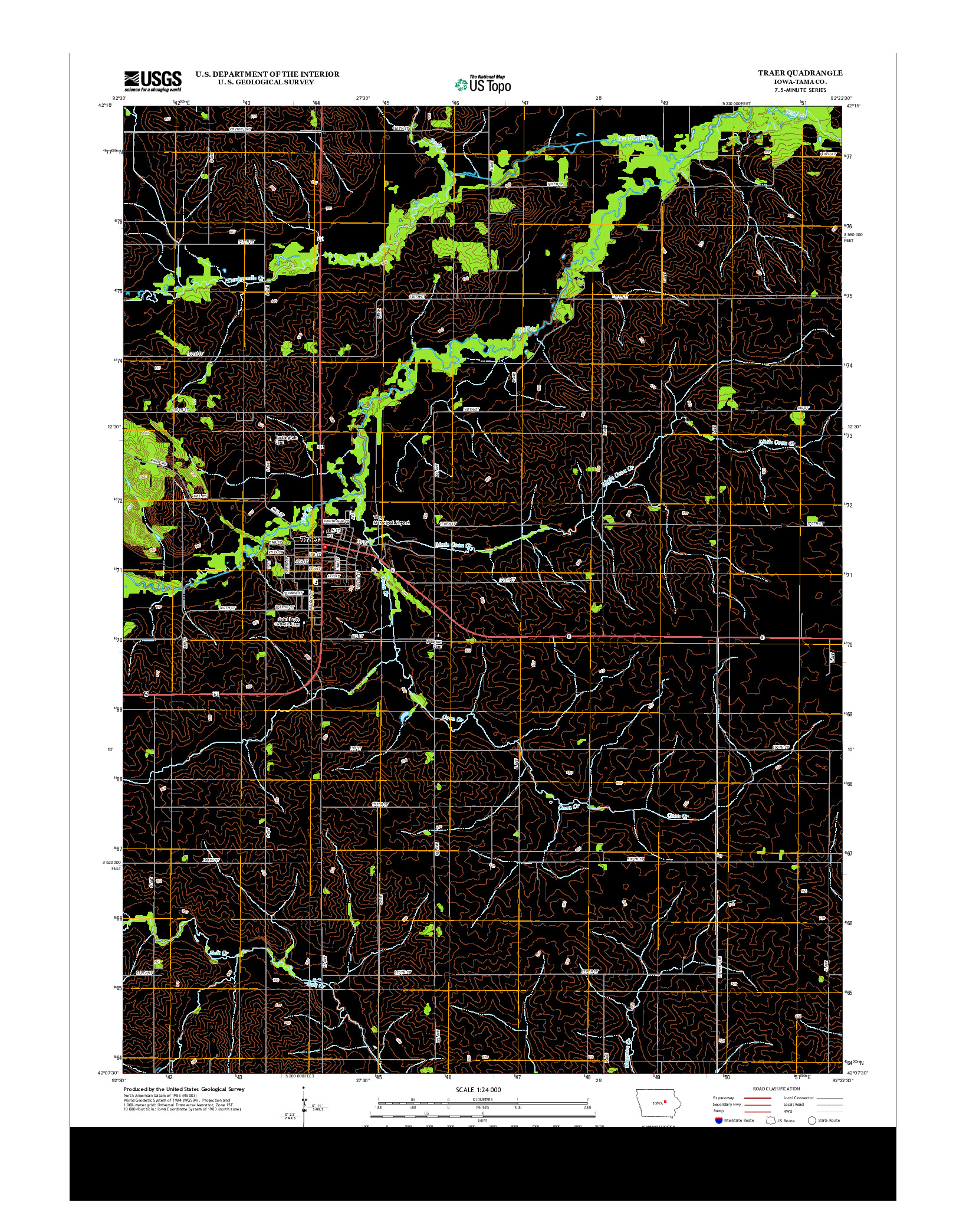 USGS US TOPO 7.5-MINUTE MAP FOR TRAER, IA 2013
