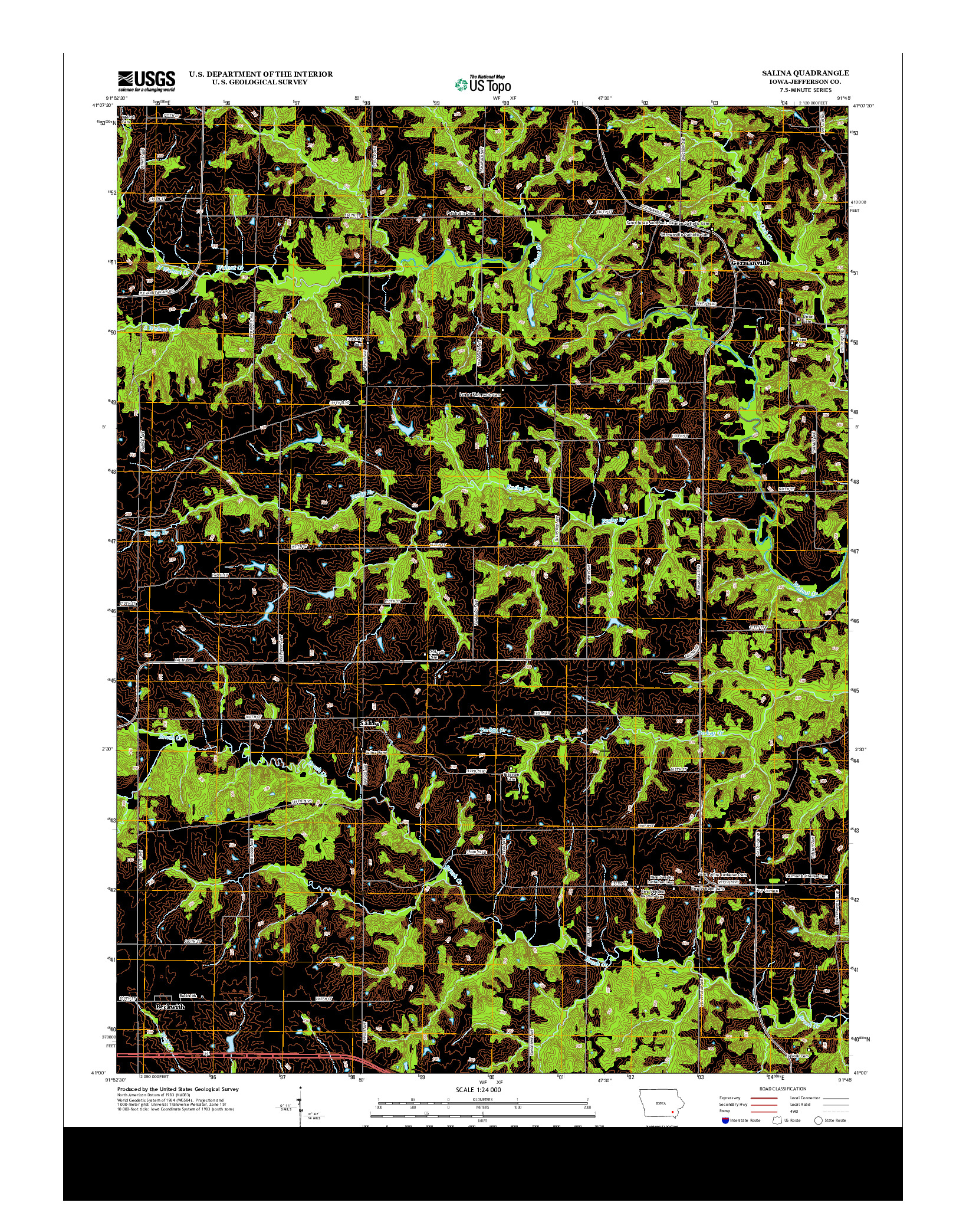 USGS US TOPO 7.5-MINUTE MAP FOR SALINA, IA 2013