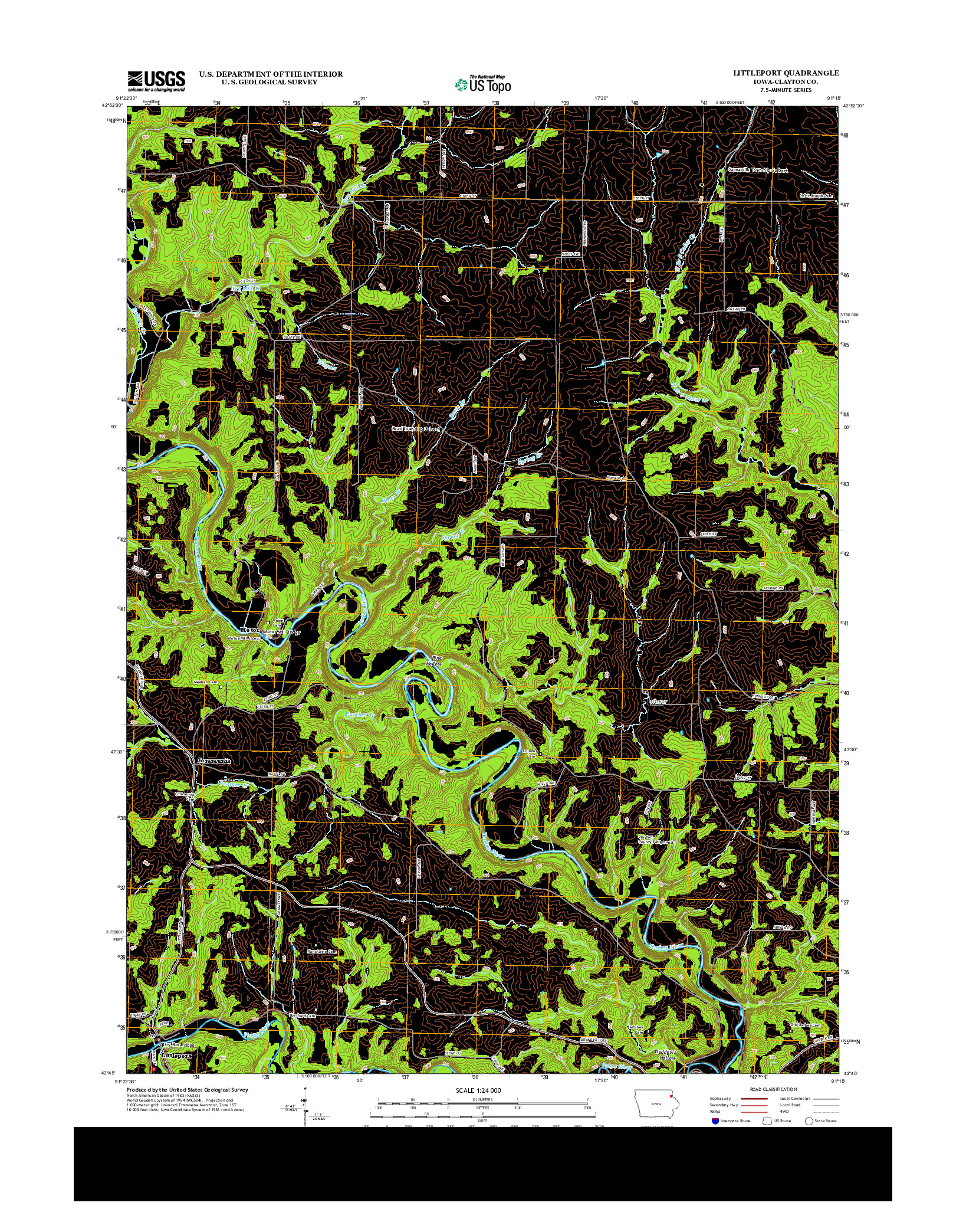 USGS US TOPO 7.5-MINUTE MAP FOR LITTLEPORT, IA 2013