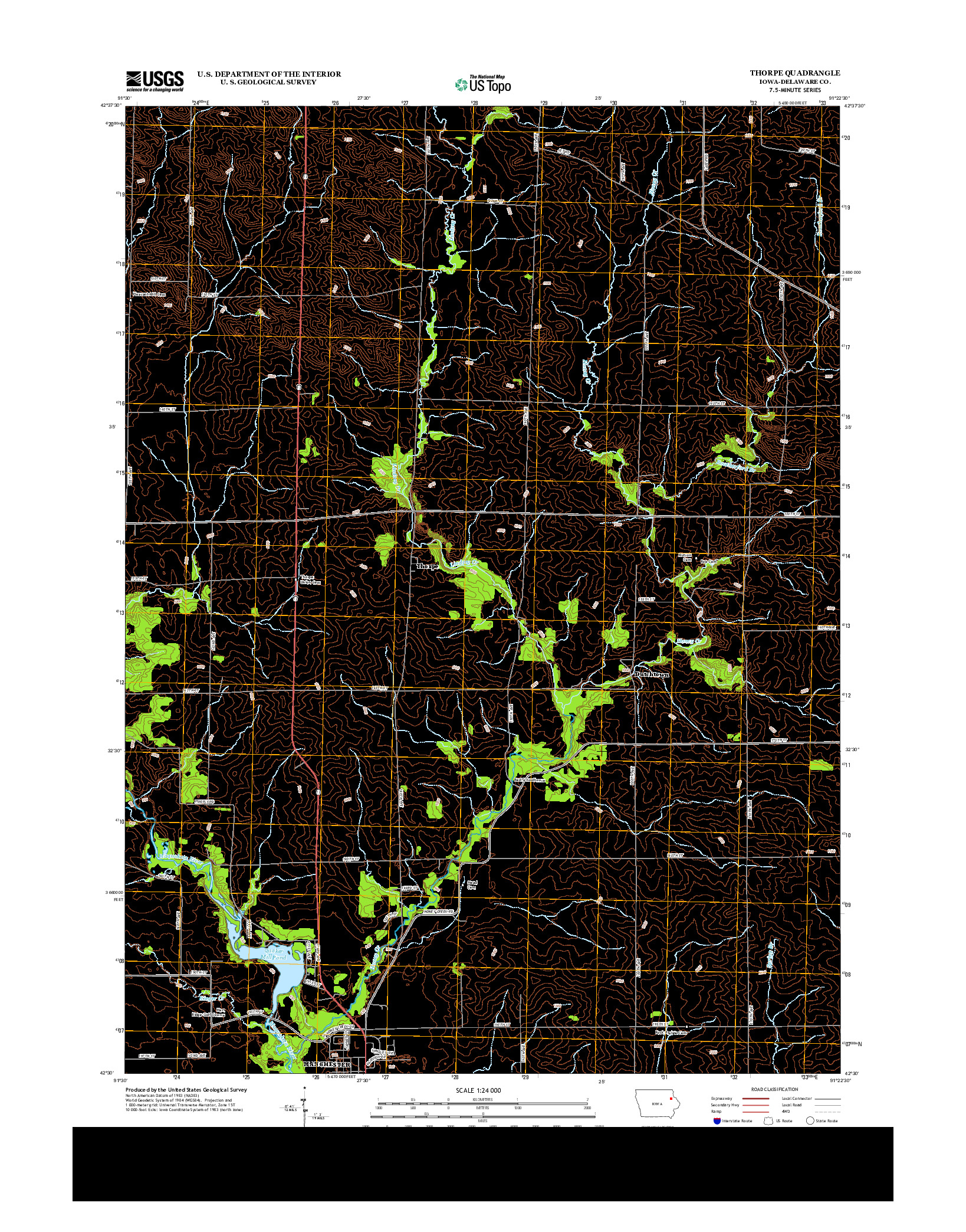 USGS US TOPO 7.5-MINUTE MAP FOR THORPE, IA 2013