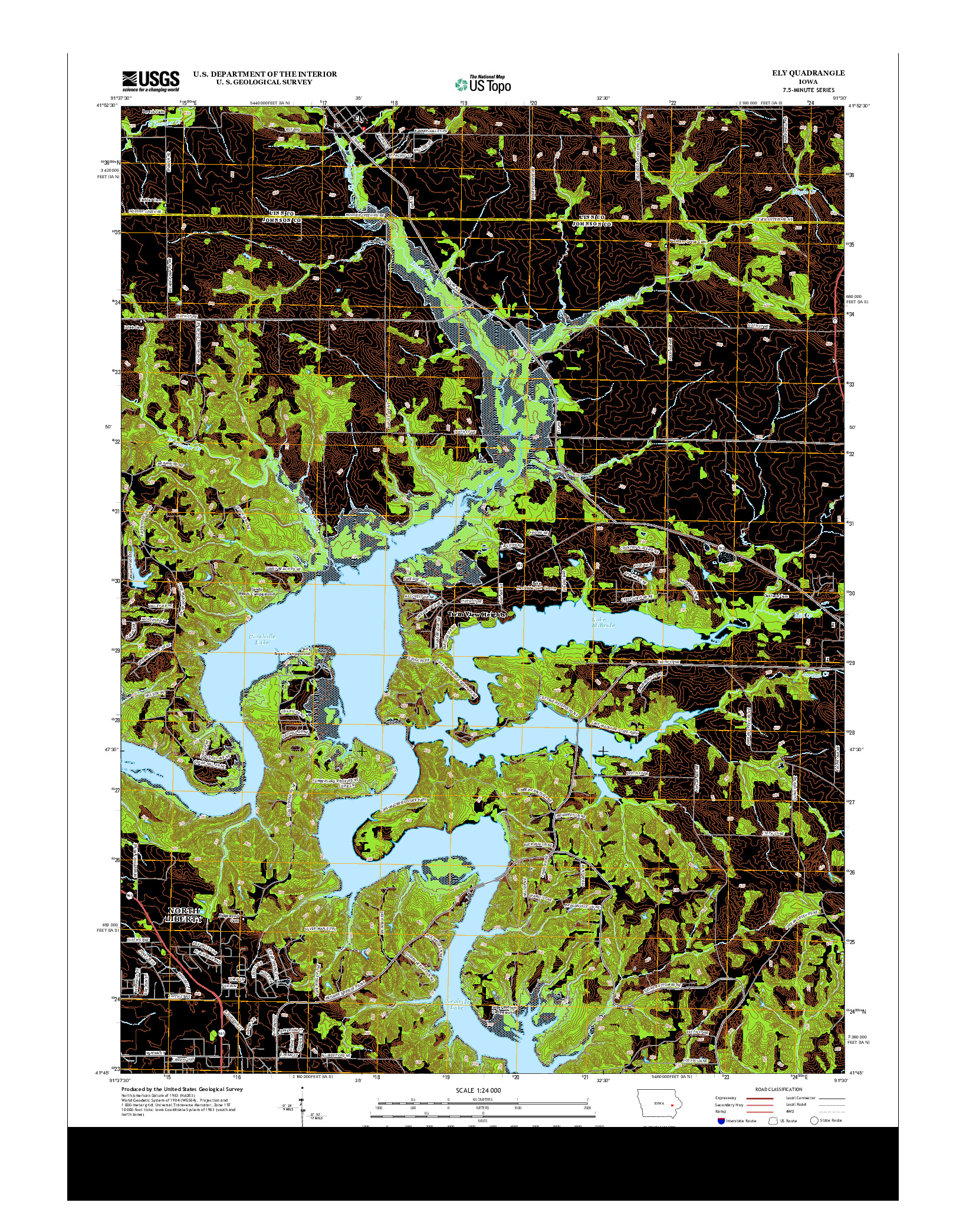 USGS US TOPO 7.5-MINUTE MAP FOR ELY, IA 2013