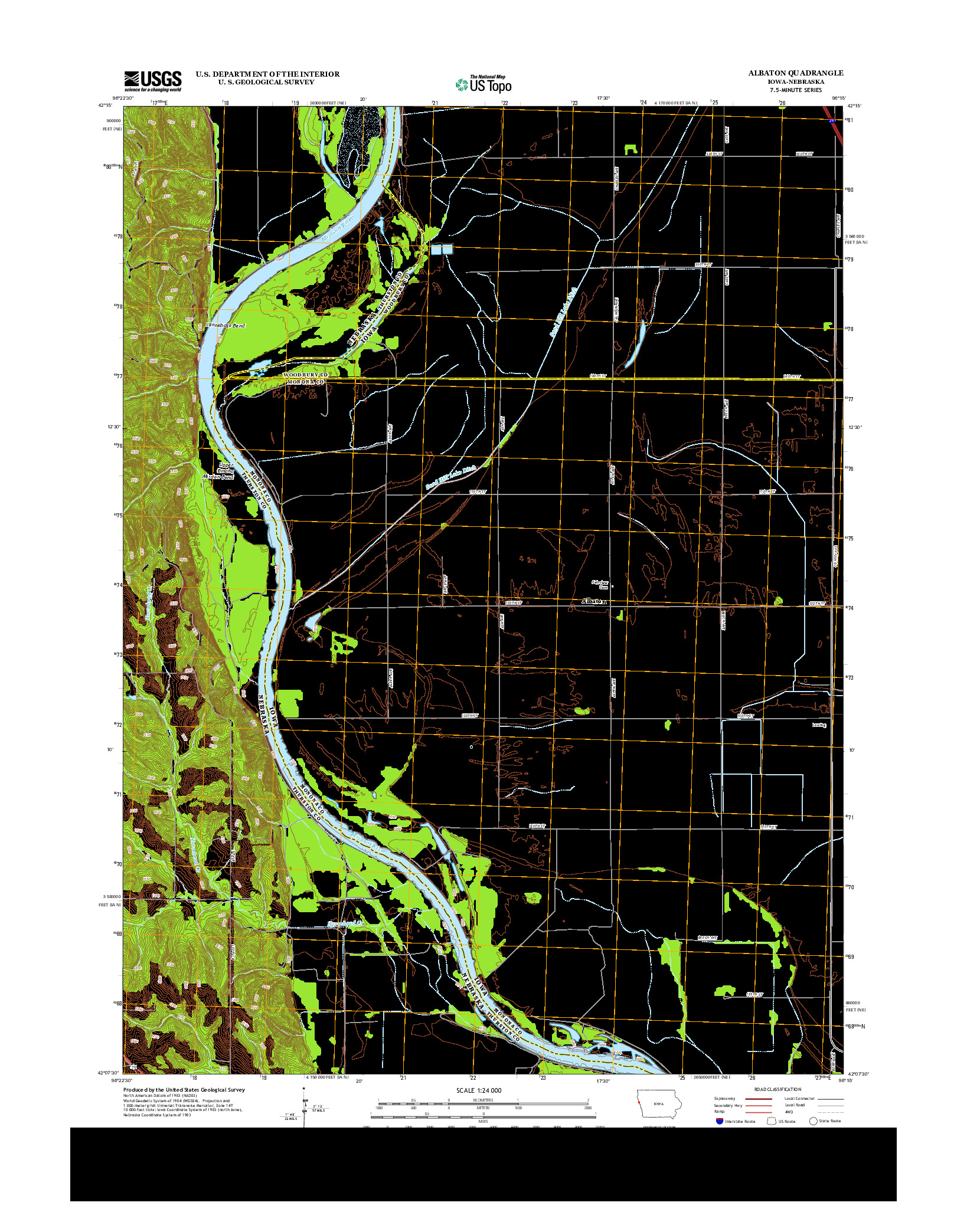 USGS US TOPO 7.5-MINUTE MAP FOR ALBATON, IA-NE 2013