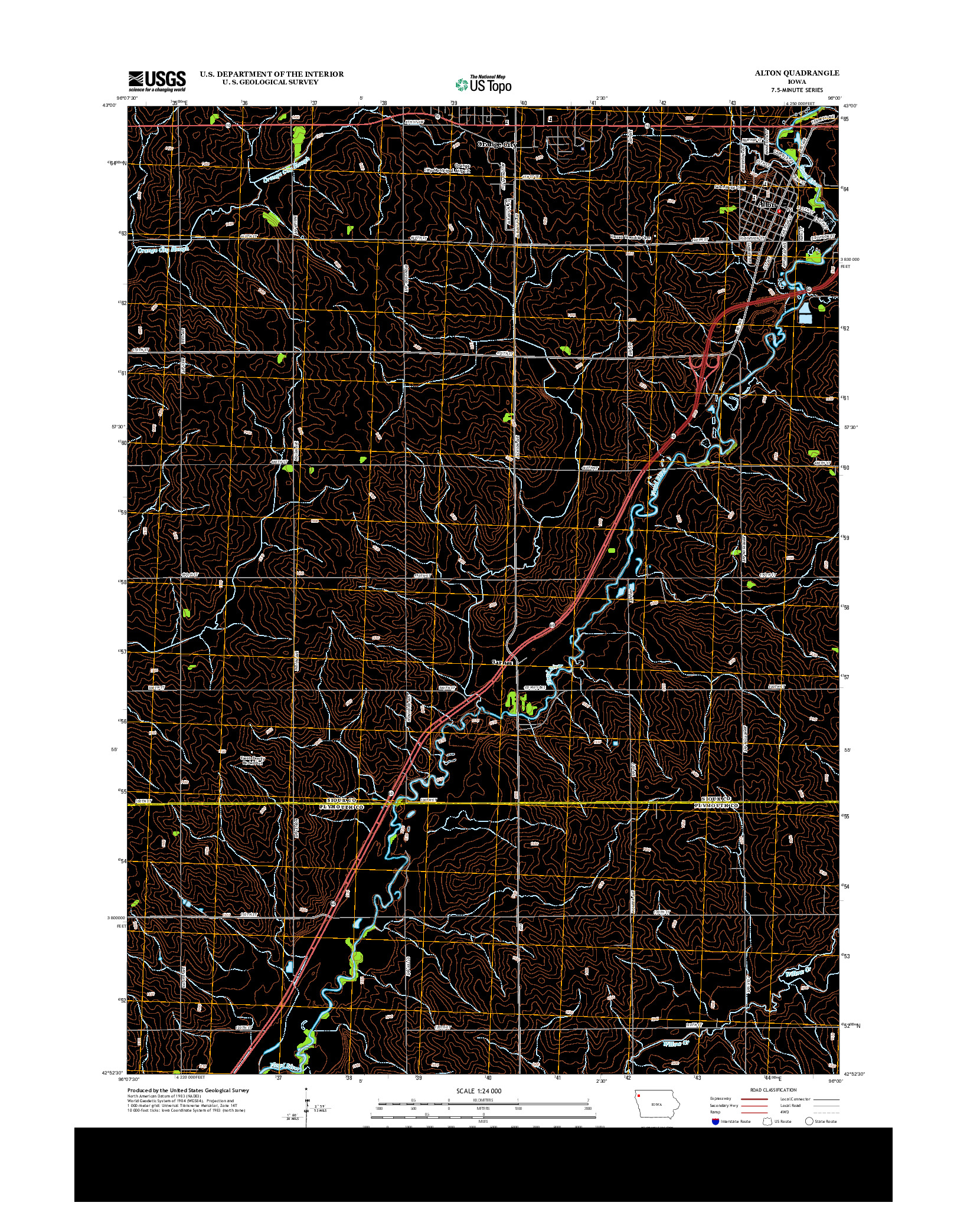 USGS US TOPO 7.5-MINUTE MAP FOR ALTON, IA 2013