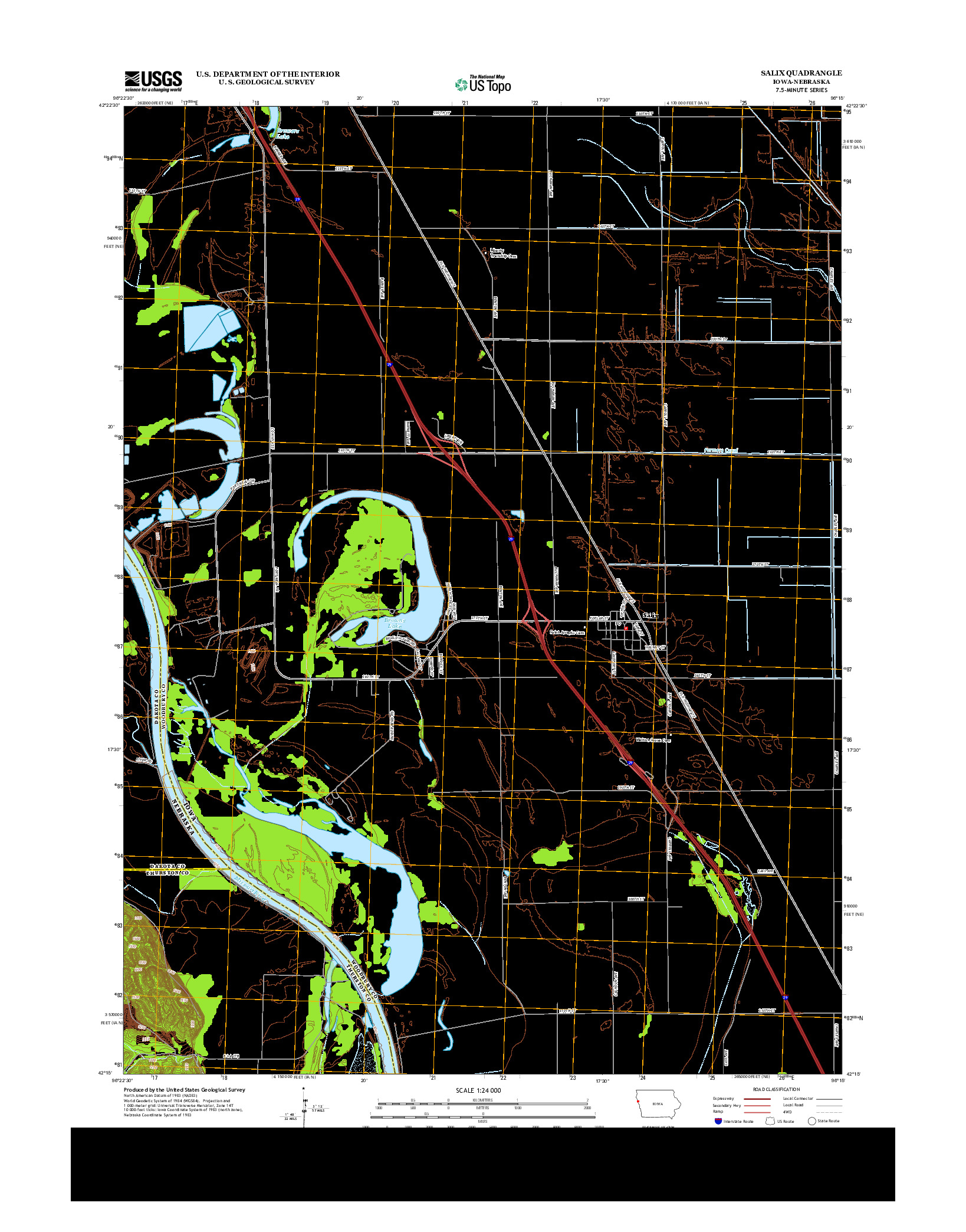 USGS US TOPO 7.5-MINUTE MAP FOR SALIX, IA-NE 2013