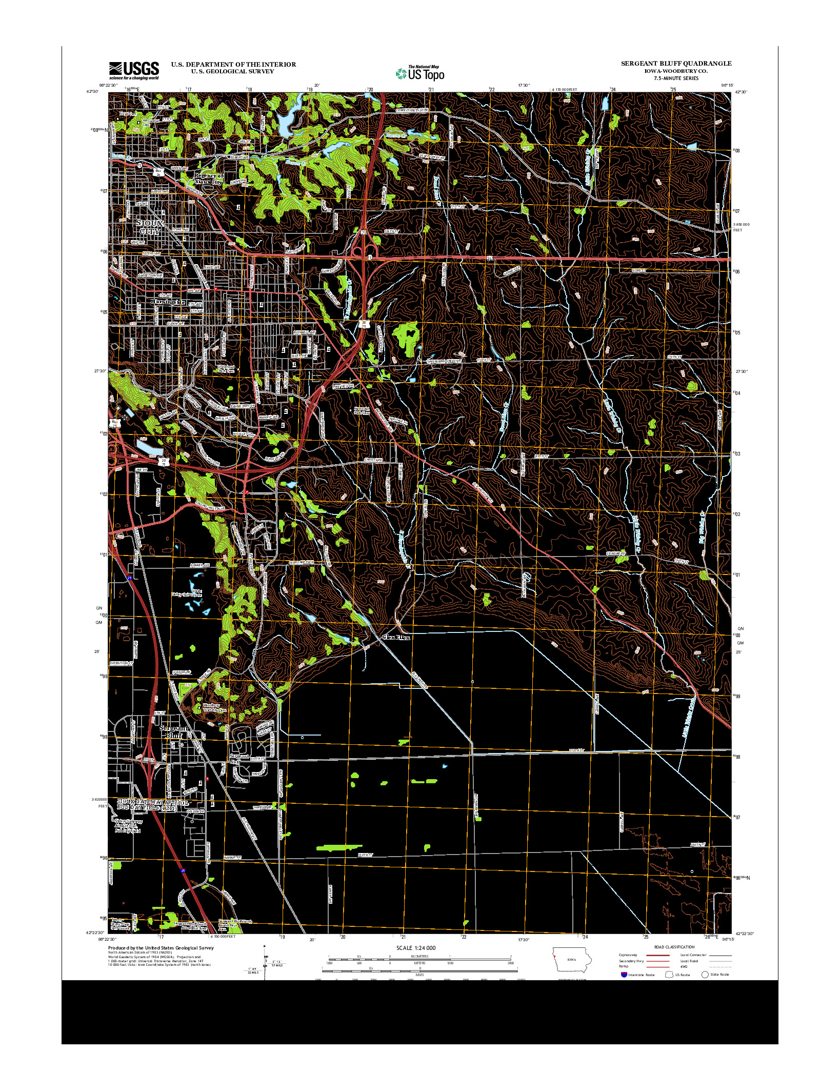 USGS US TOPO 7.5-MINUTE MAP FOR SERGEANT BLUFF, IA 2013