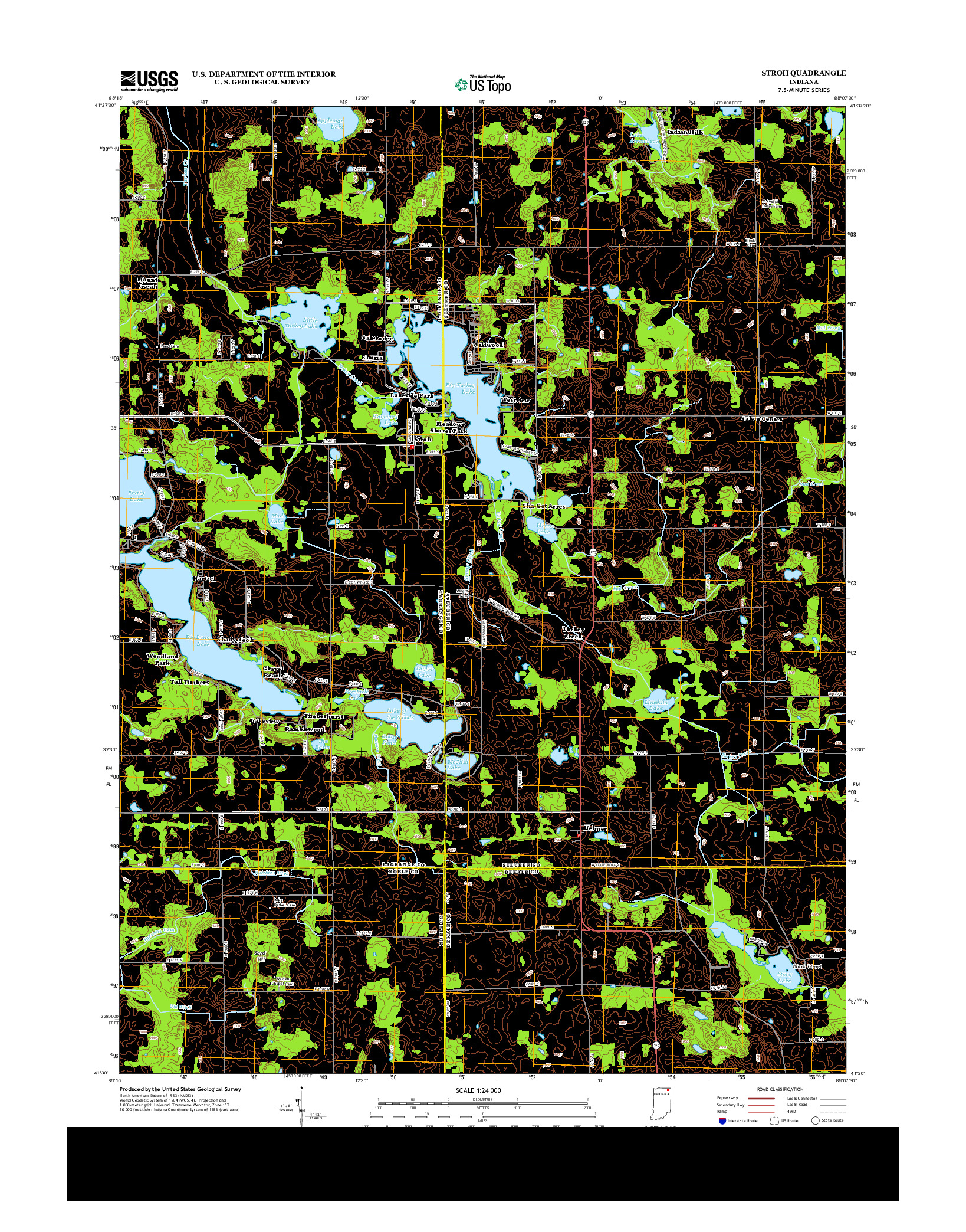 USGS US TOPO 7.5-MINUTE MAP FOR STROH, IN 2013