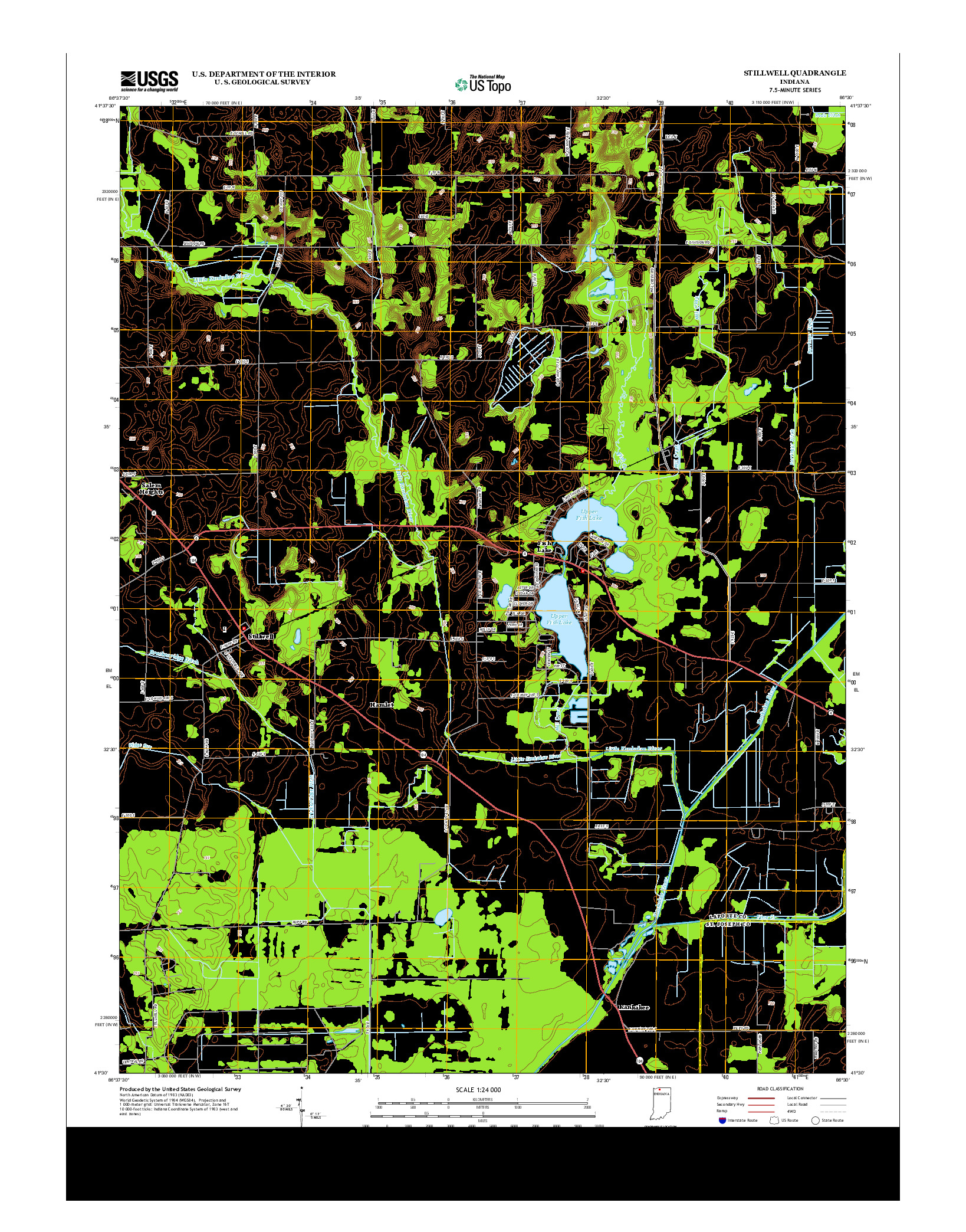 USGS US TOPO 7.5-MINUTE MAP FOR STILLWELL, IN 2013