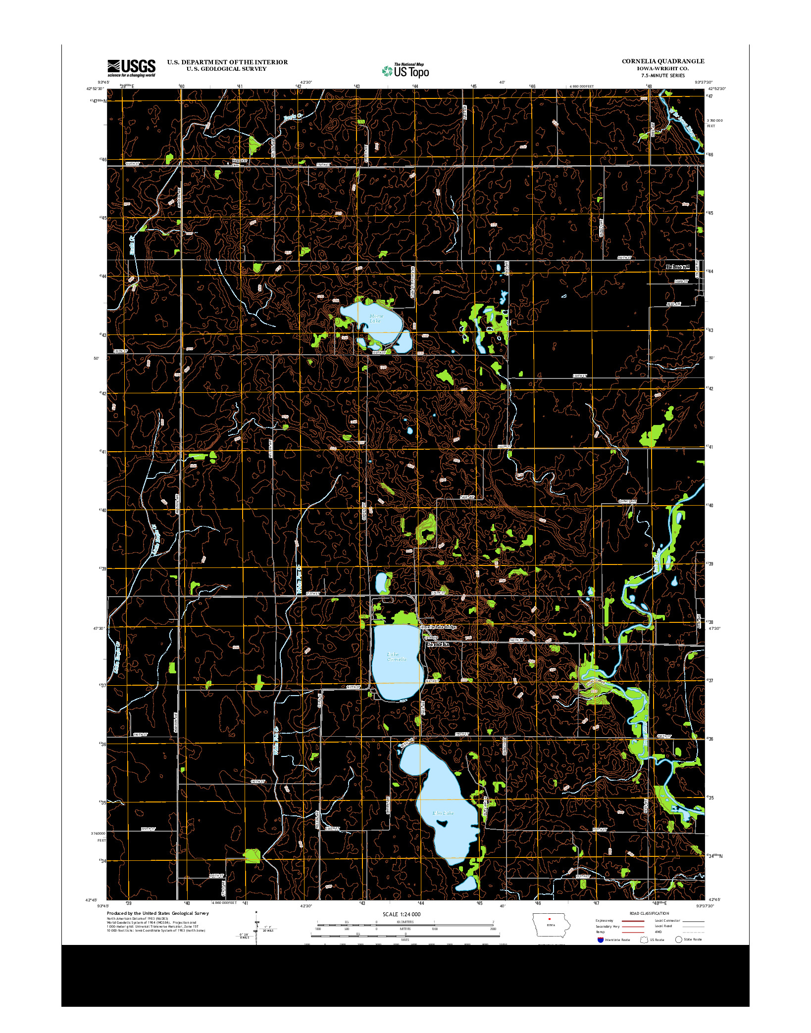 USGS US TOPO 7.5-MINUTE MAP FOR CORNELIA, IA 2013