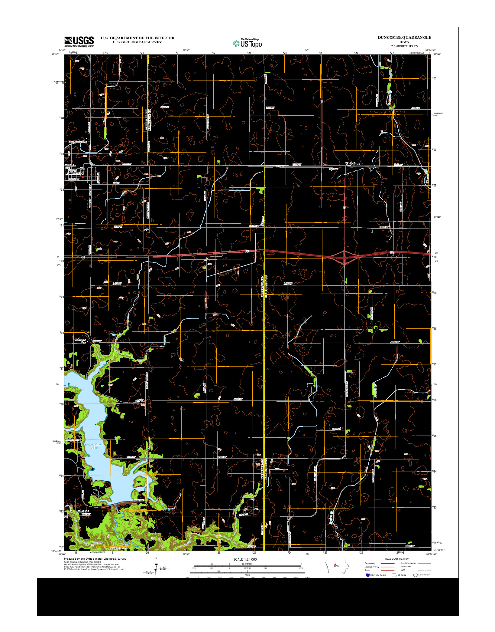 USGS US TOPO 7.5-MINUTE MAP FOR DUNCOMBE, IA 2013