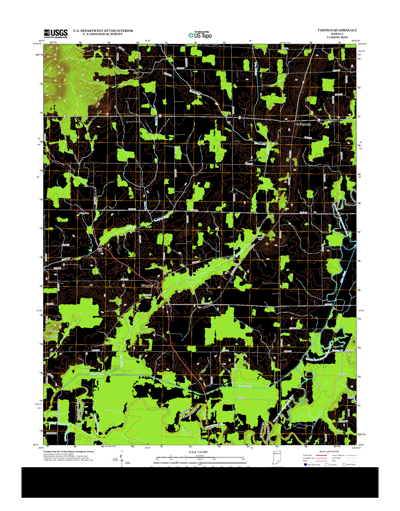 USGS US TOPO 7.5-MINUTE MAP FOR TAMPICO, IN 2013