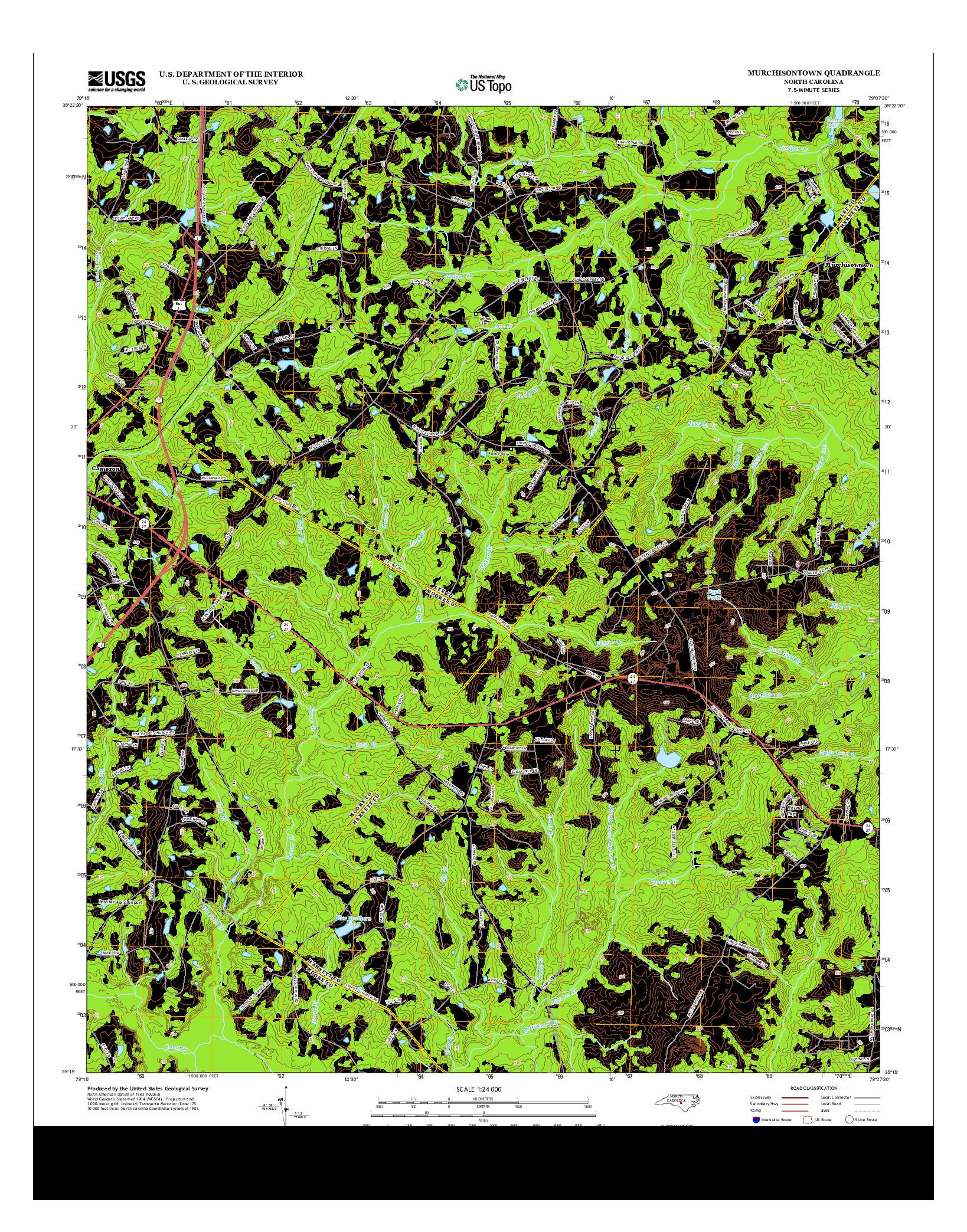 USGS US TOPO 7.5-MINUTE MAP FOR MURCHISONTOWN, NC 2013