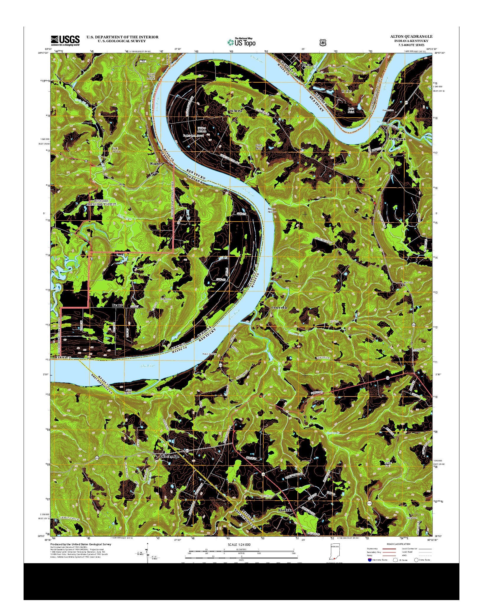USGS US TOPO 7.5-MINUTE MAP FOR ALTON, IN-KY 2013