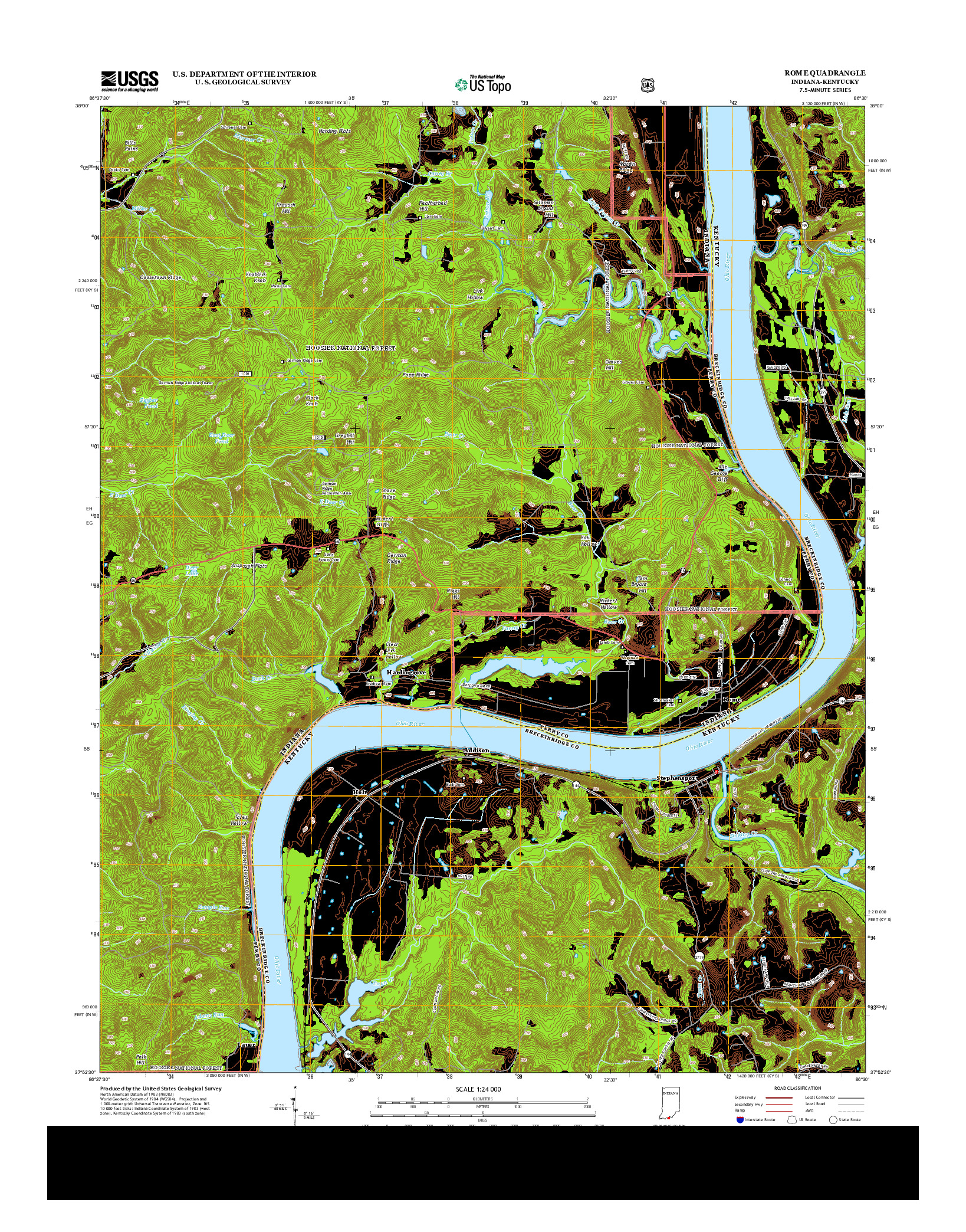 USGS US TOPO 7.5-MINUTE MAP FOR ROME, IN-KY 2013
