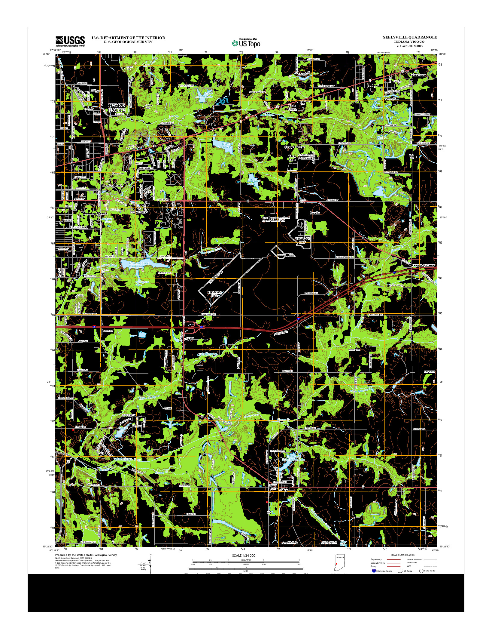 USGS US TOPO 7.5-MINUTE MAP FOR SEELYVILLE, IN 2013