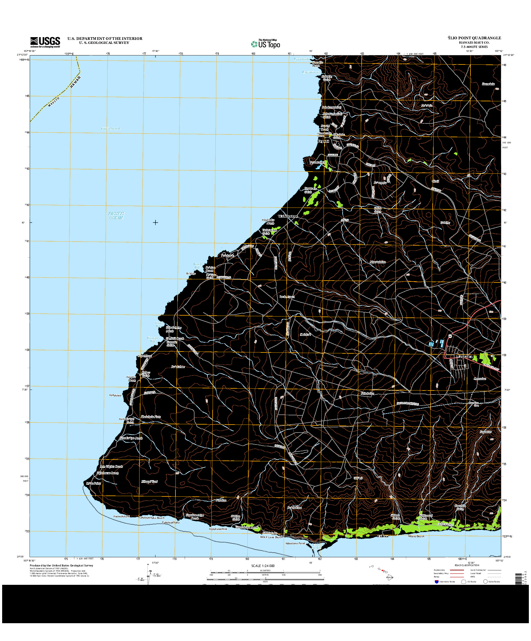 USGS US TOPO 7.5-MINUTE MAP FOR `ILIO POINT, HI 2013