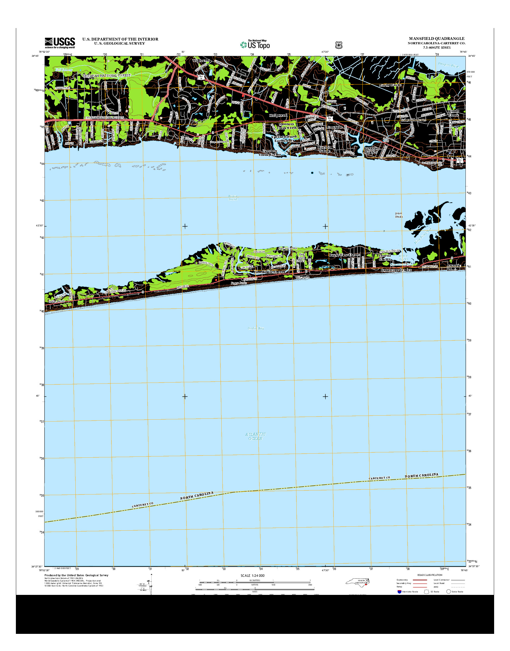 USGS US TOPO 7.5-MINUTE MAP FOR MANSFIELD, NC 2013