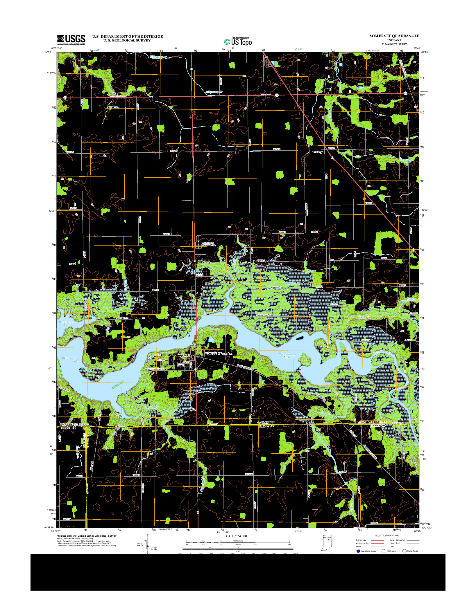 USGS US TOPO 7.5-MINUTE MAP FOR SOMERSET, IN 2013