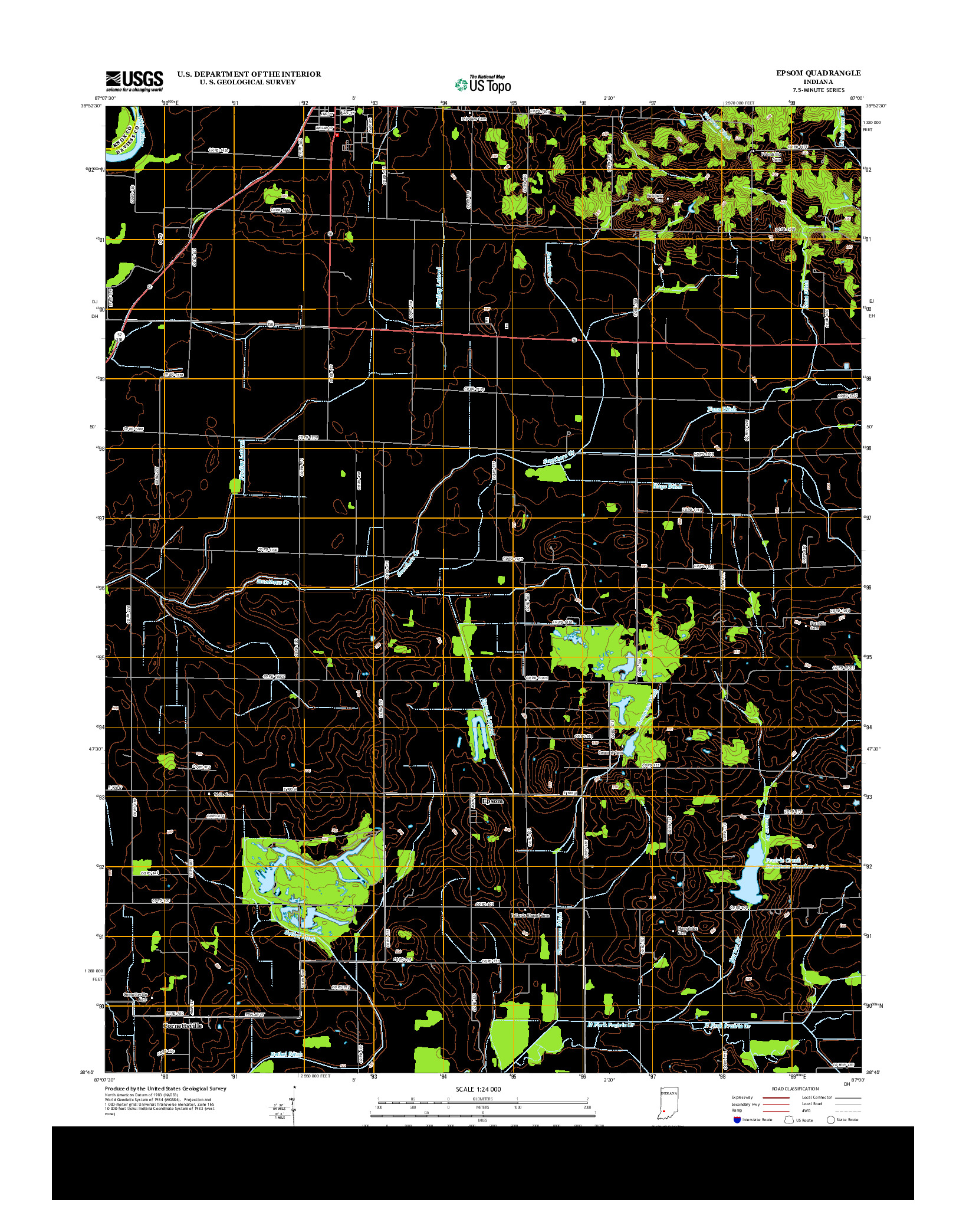 USGS US TOPO 7.5-MINUTE MAP FOR EPSOM, IN 2013