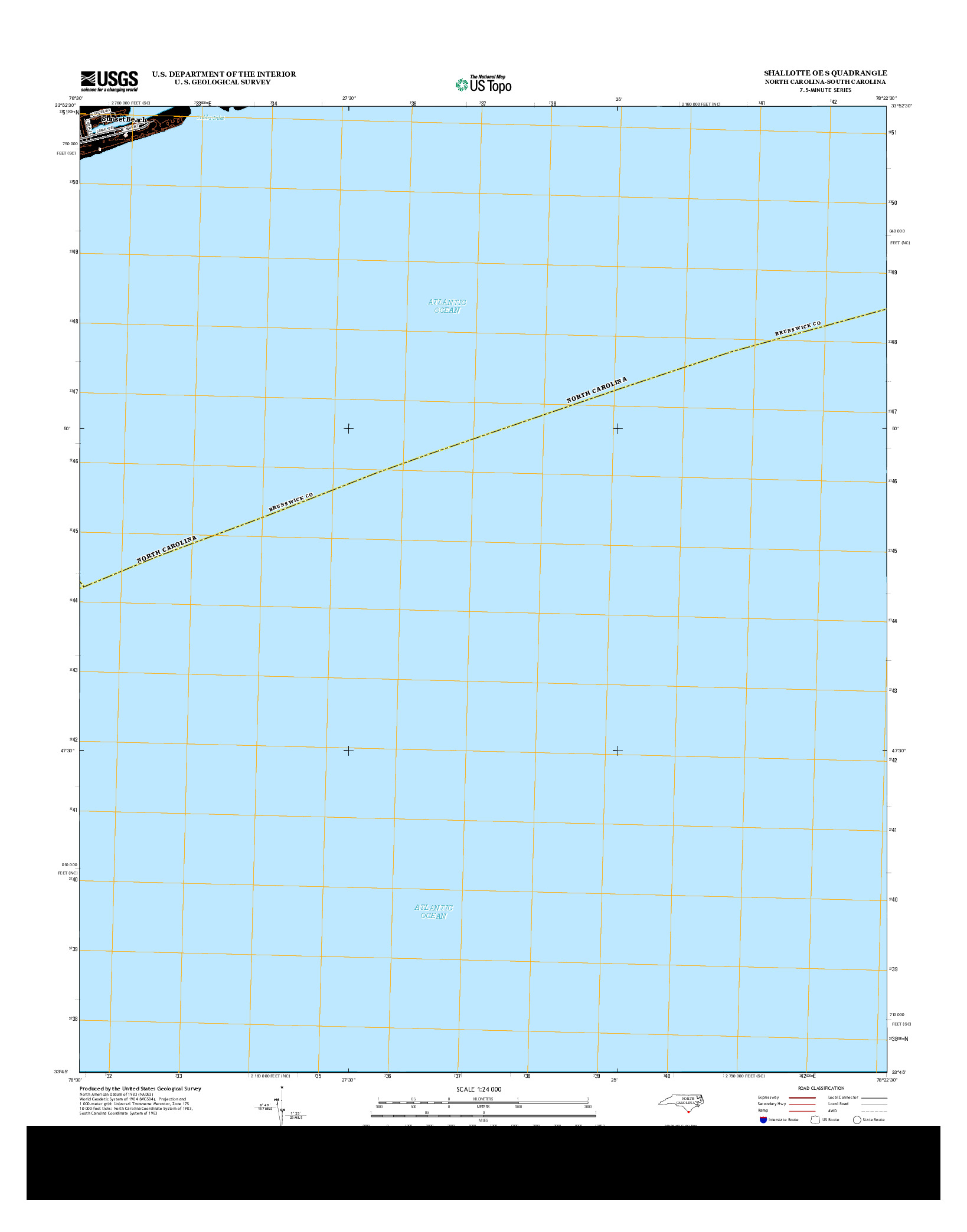 USGS US TOPO 7.5-MINUTE MAP FOR SHALLOTTE OE S, NC-SC 2013