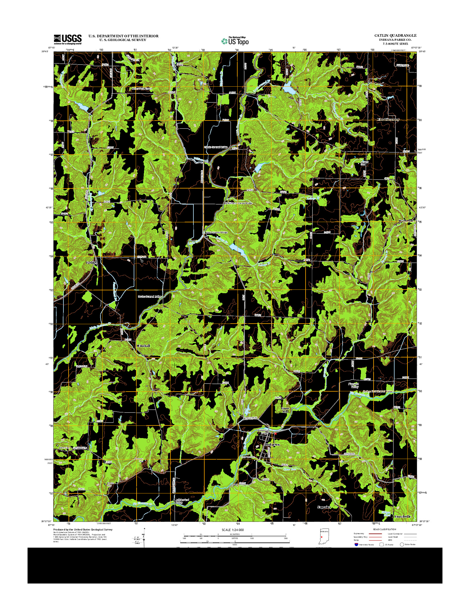 USGS US TOPO 7.5-MINUTE MAP FOR CATLIN, IN 2013