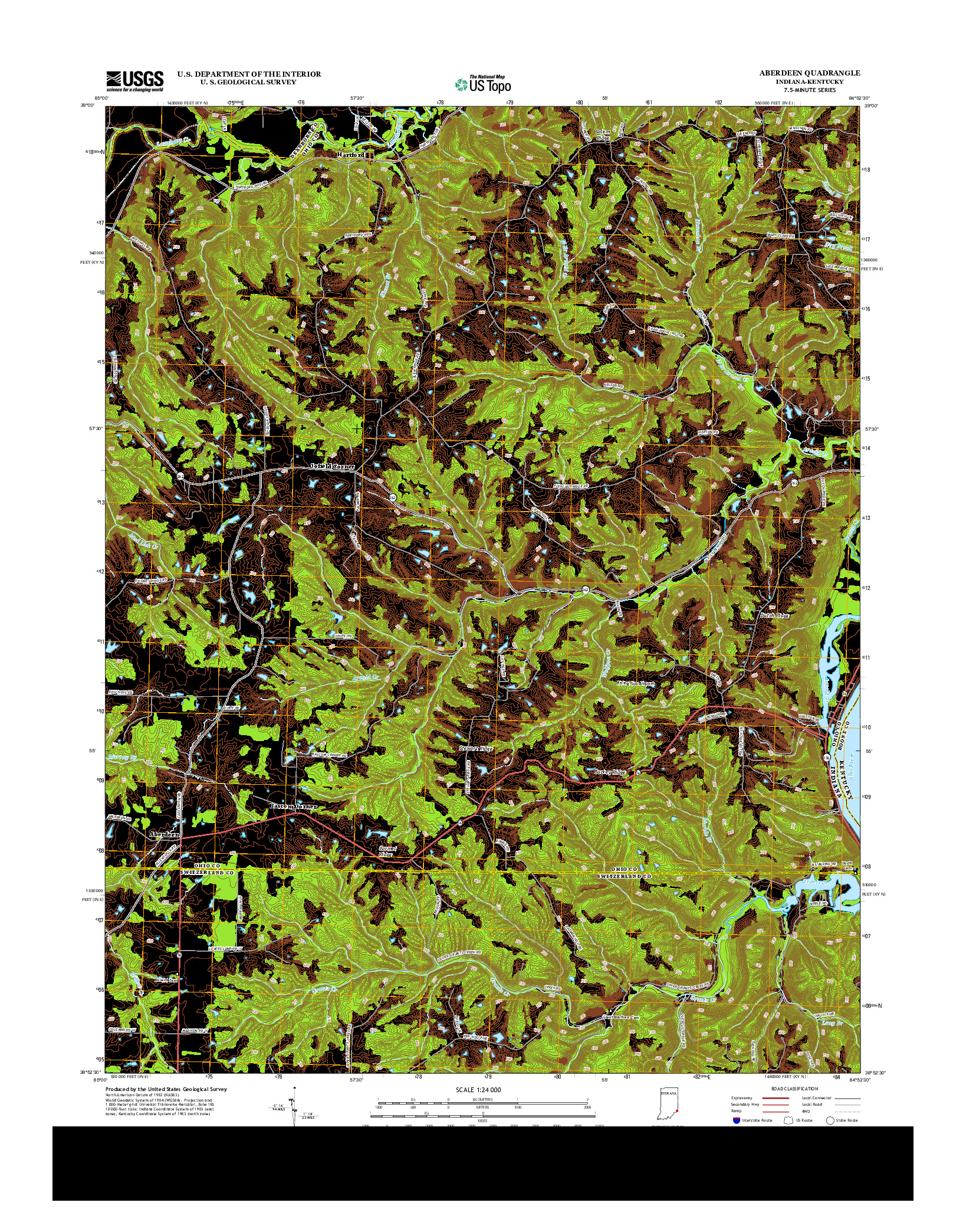 USGS US TOPO 7.5-MINUTE MAP FOR ABERDEEN, IN-KY 2013