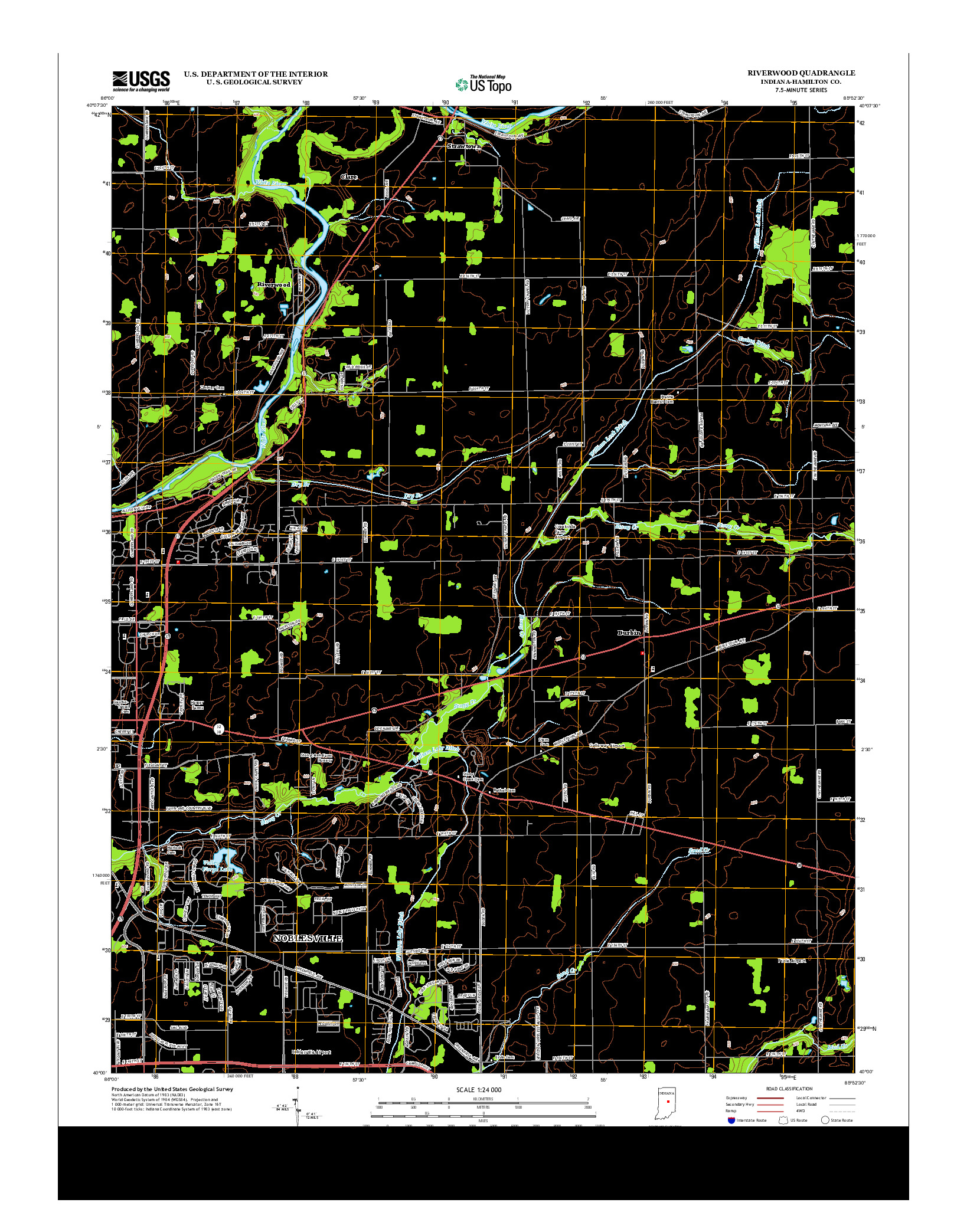 USGS US TOPO 7.5-MINUTE MAP FOR RIVERWOOD, IN 2013