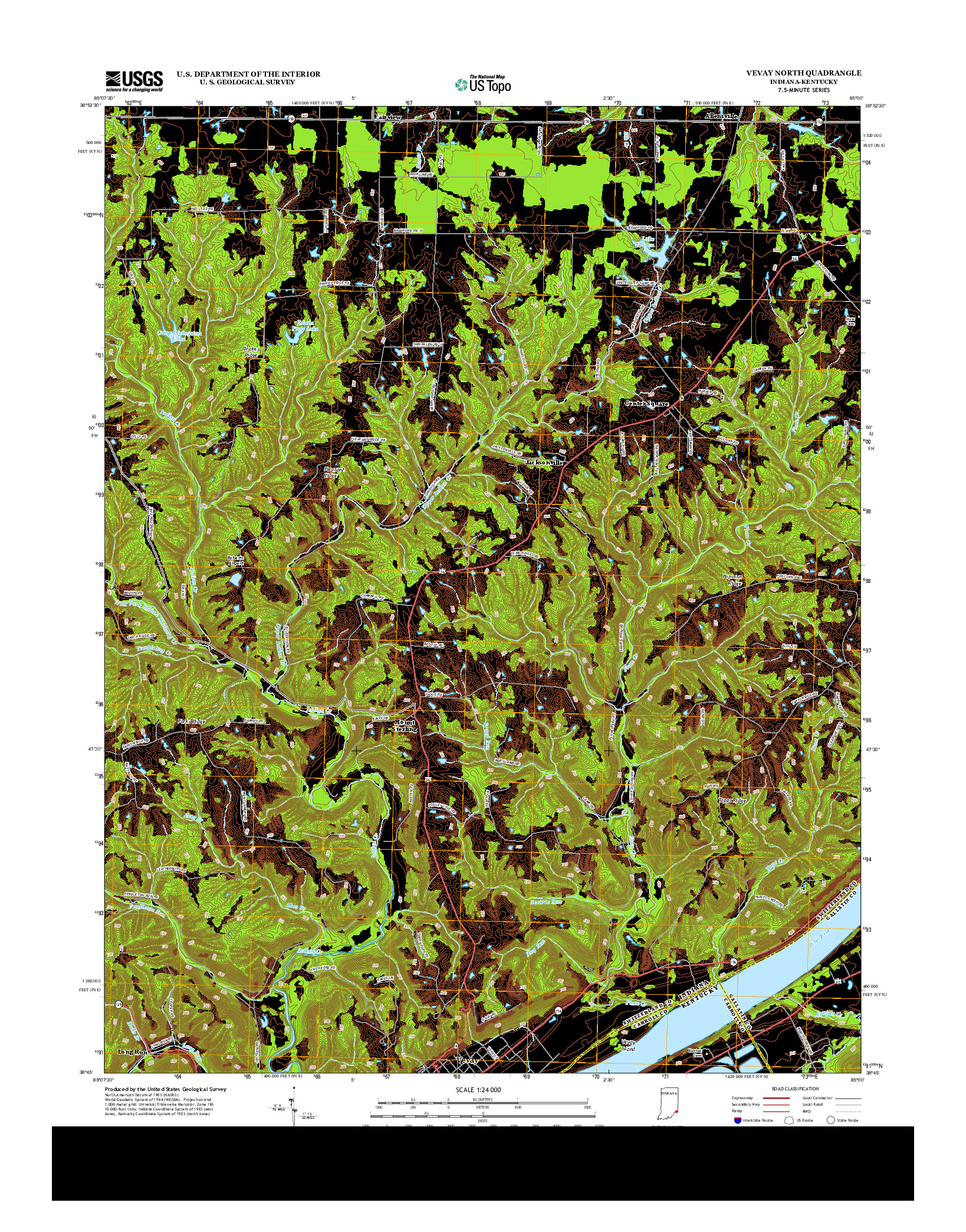 USGS US TOPO 7.5-MINUTE MAP FOR VEVAY NORTH, IN-KY 2013