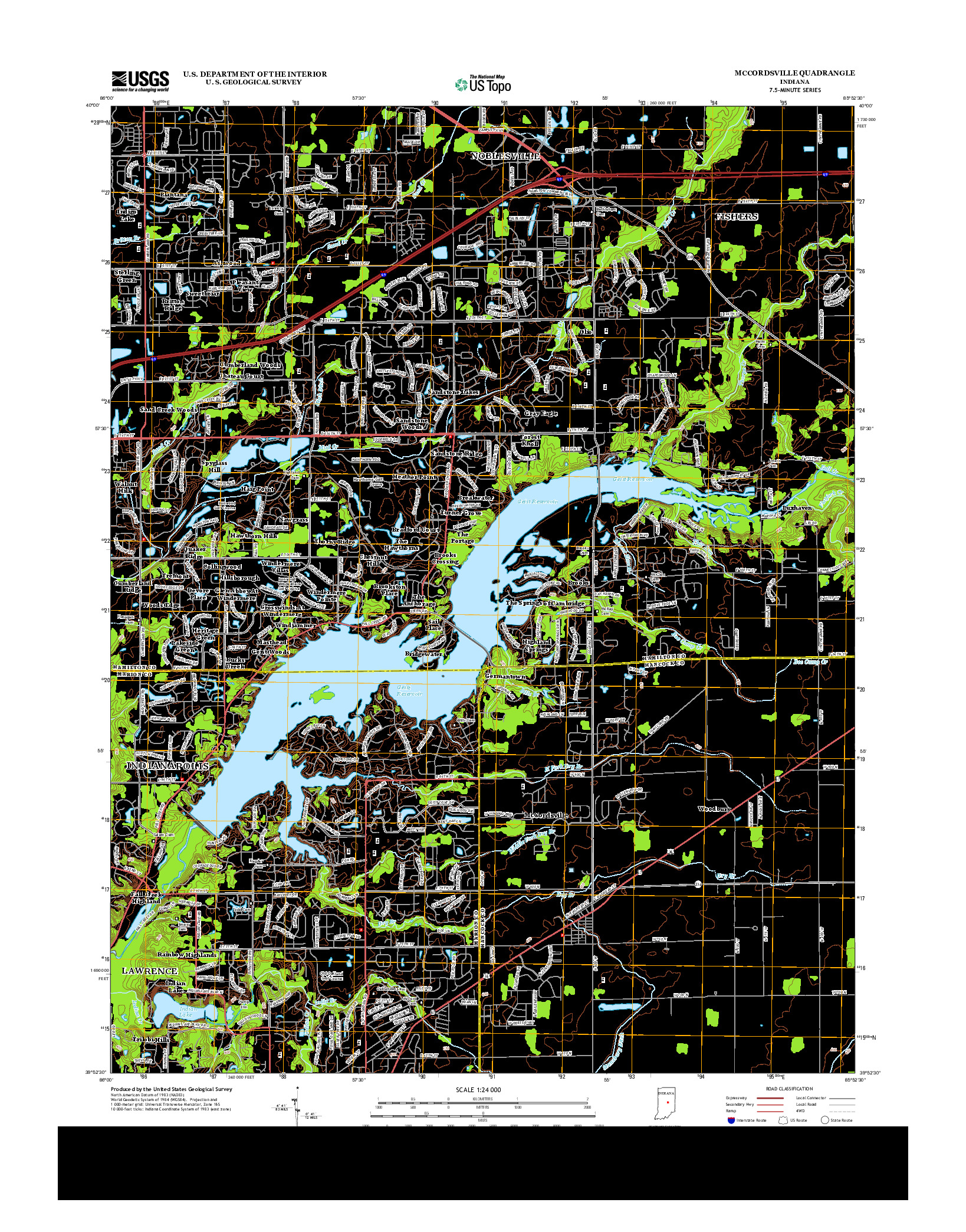 USGS US TOPO 7.5-MINUTE MAP FOR MCCORDSVILLE, IN 2013