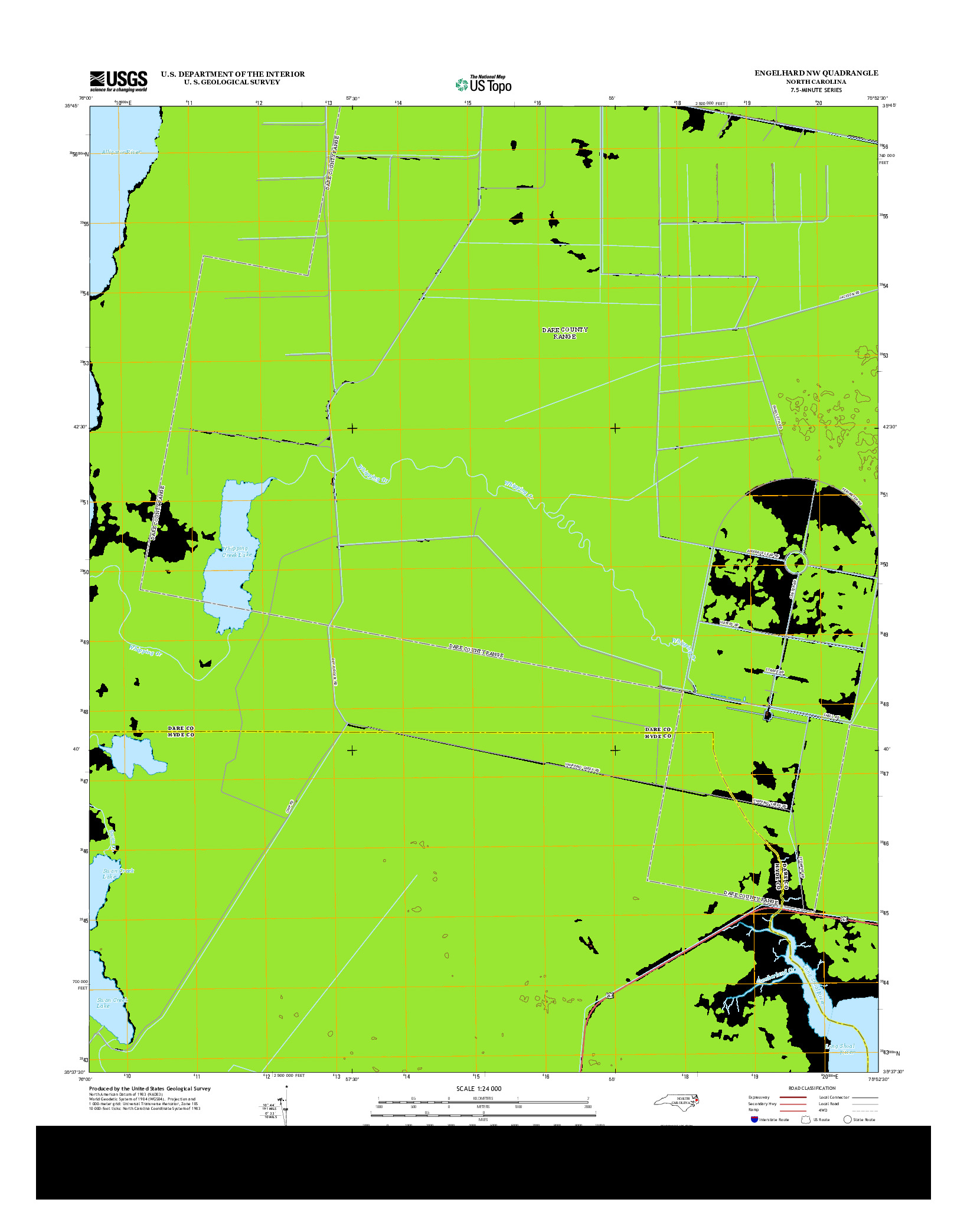 USGS US TOPO 7.5-MINUTE MAP FOR ENGELHARD NW, NC 2013