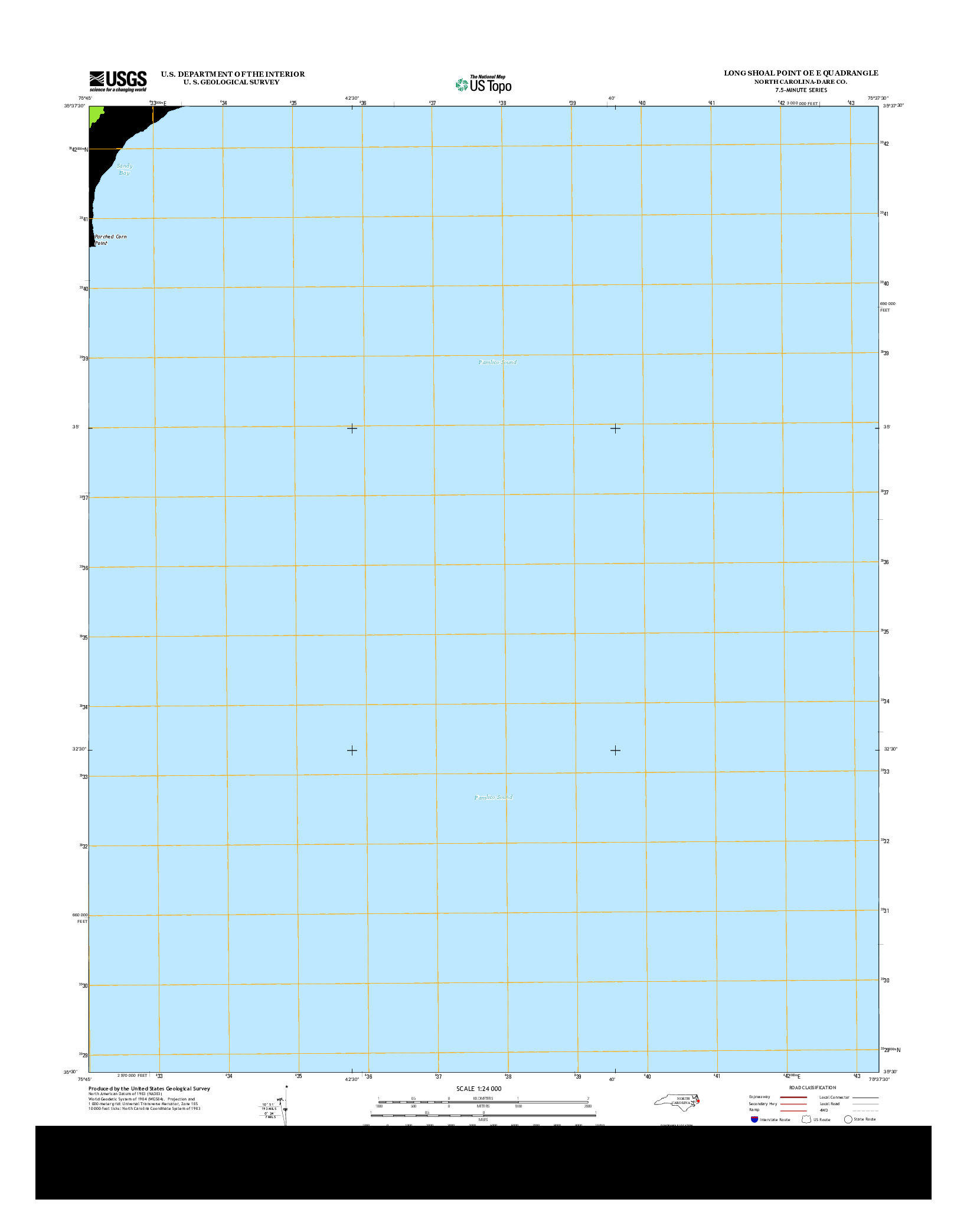 USGS US TOPO 7.5-MINUTE MAP FOR LONG SHOAL POINT OE E, NC 2013