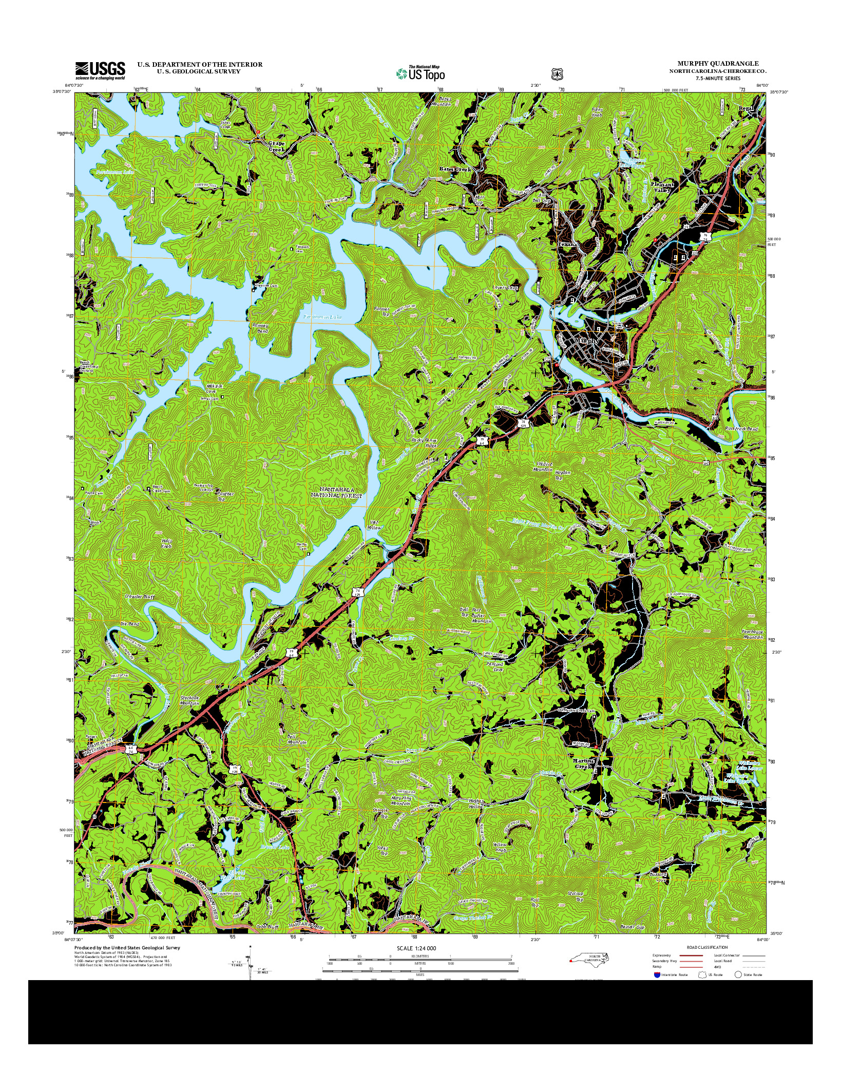 USGS US TOPO 7.5-MINUTE MAP FOR MURPHY, NC 2013