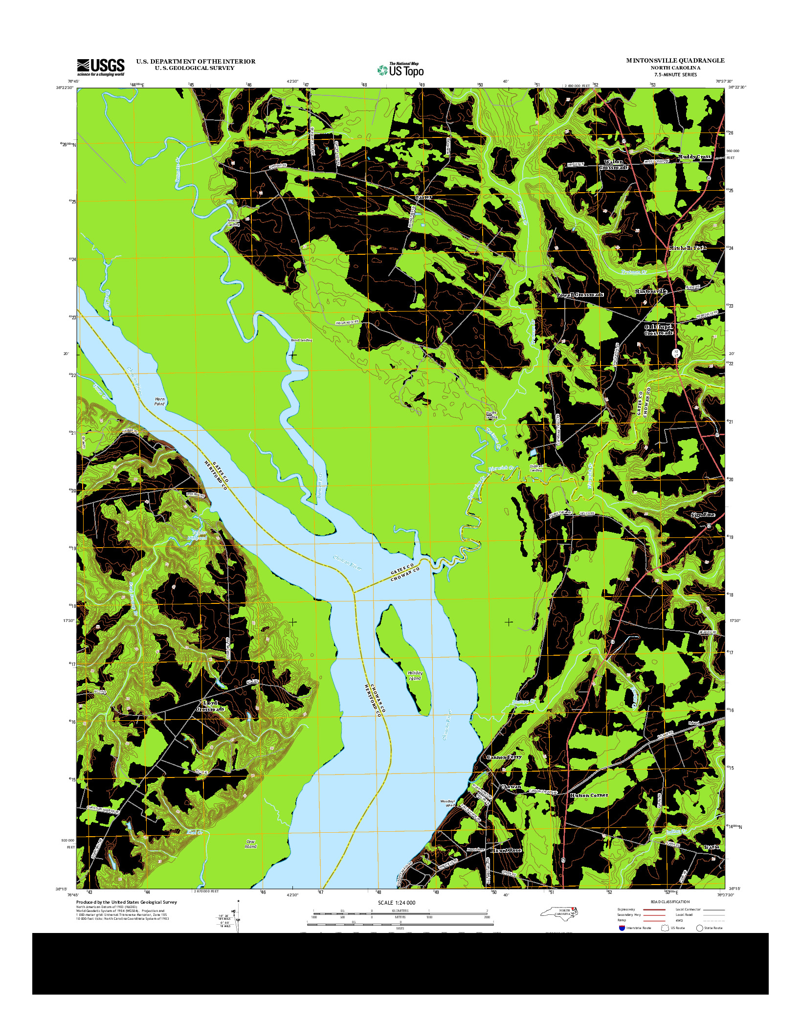 USGS US TOPO 7.5-MINUTE MAP FOR MINTONSVILLE, NC 2013