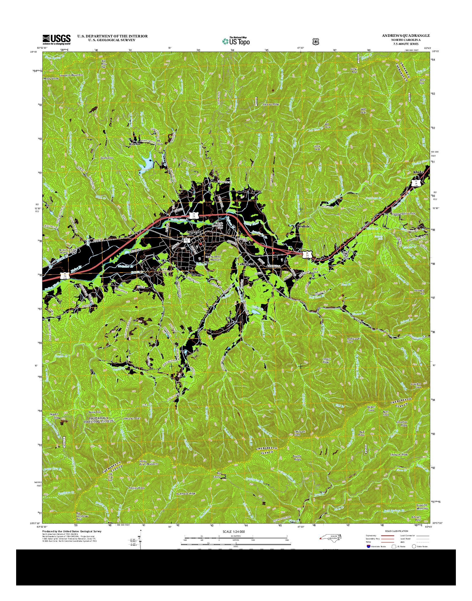 USGS US TOPO 7.5-MINUTE MAP FOR ANDREWS, NC 2013