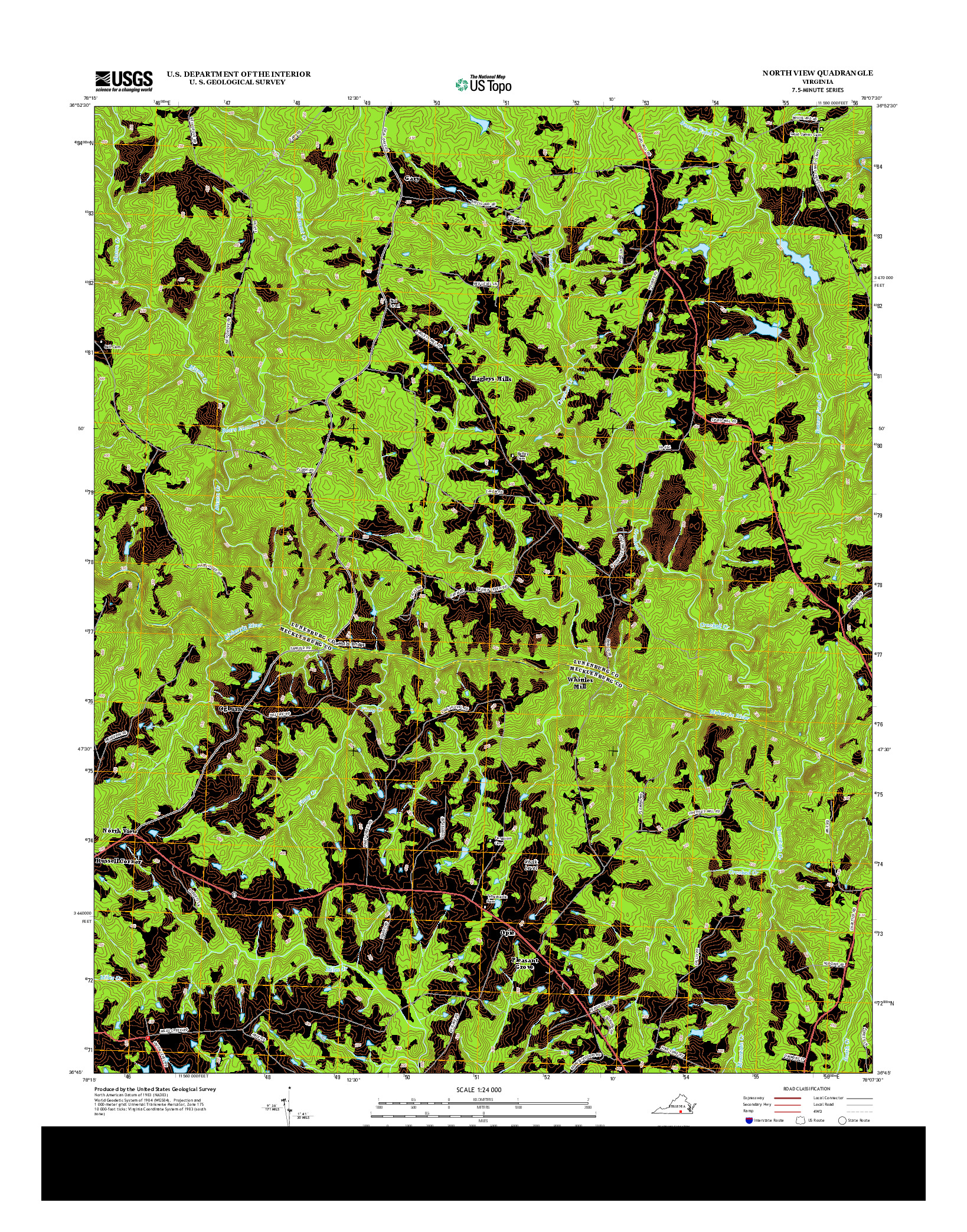 USGS US TOPO 7.5-MINUTE MAP FOR NORTH VIEW, VA 2013