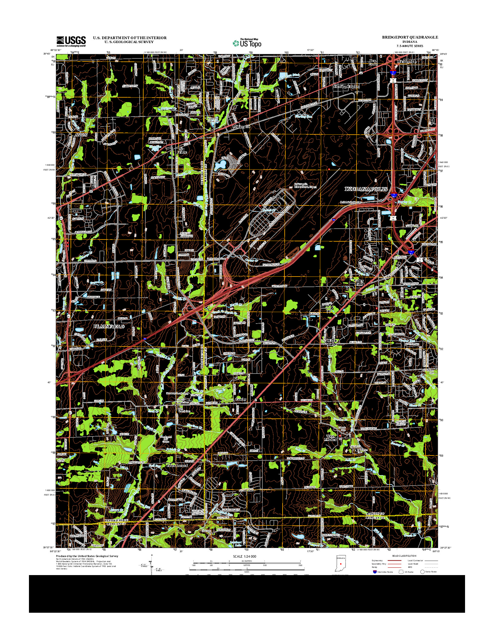 USGS US TOPO 7.5-MINUTE MAP FOR BRIDGEPORT, IN 2013