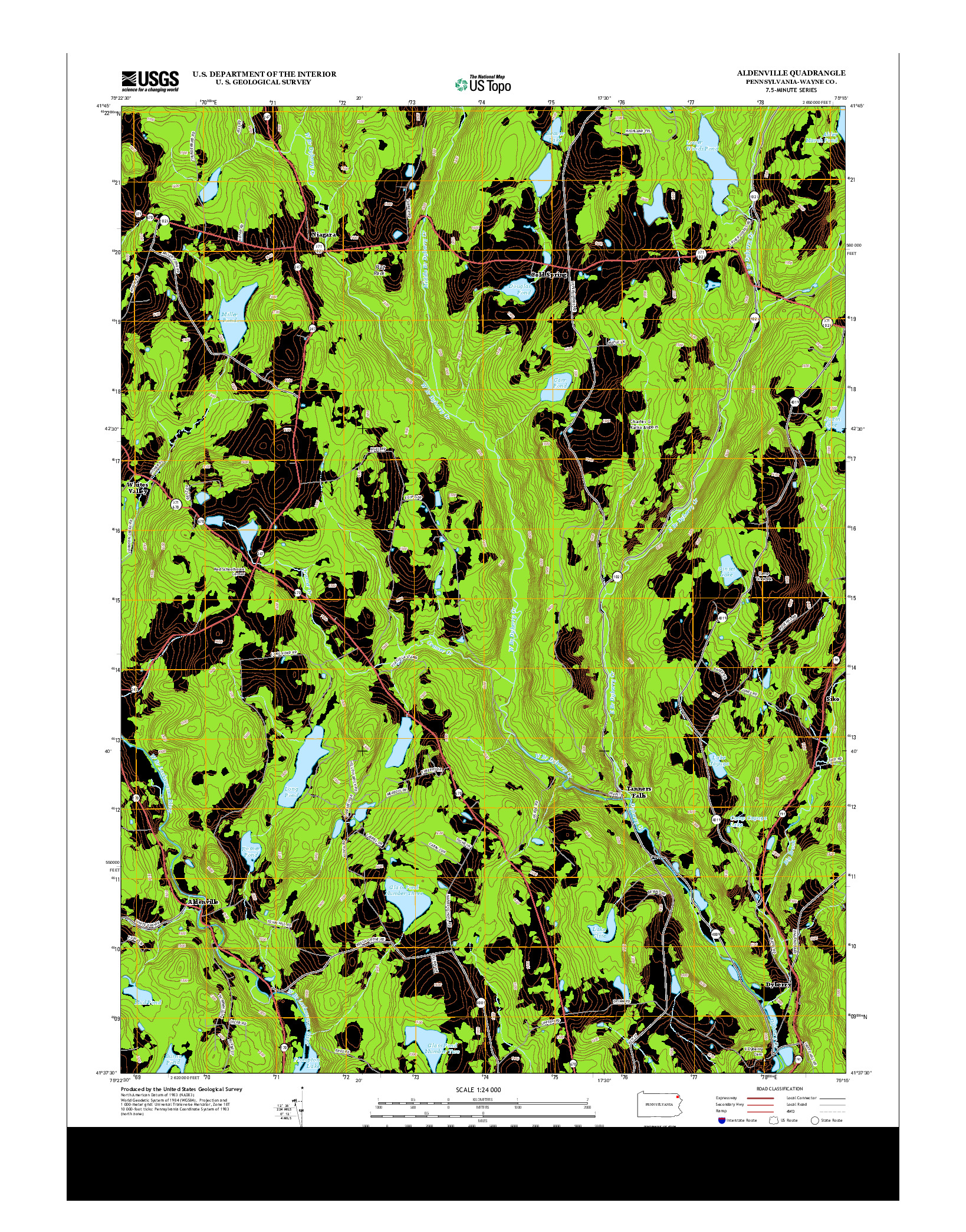 USGS US TOPO 7.5-MINUTE MAP FOR ALDENVILLE, PA 2013