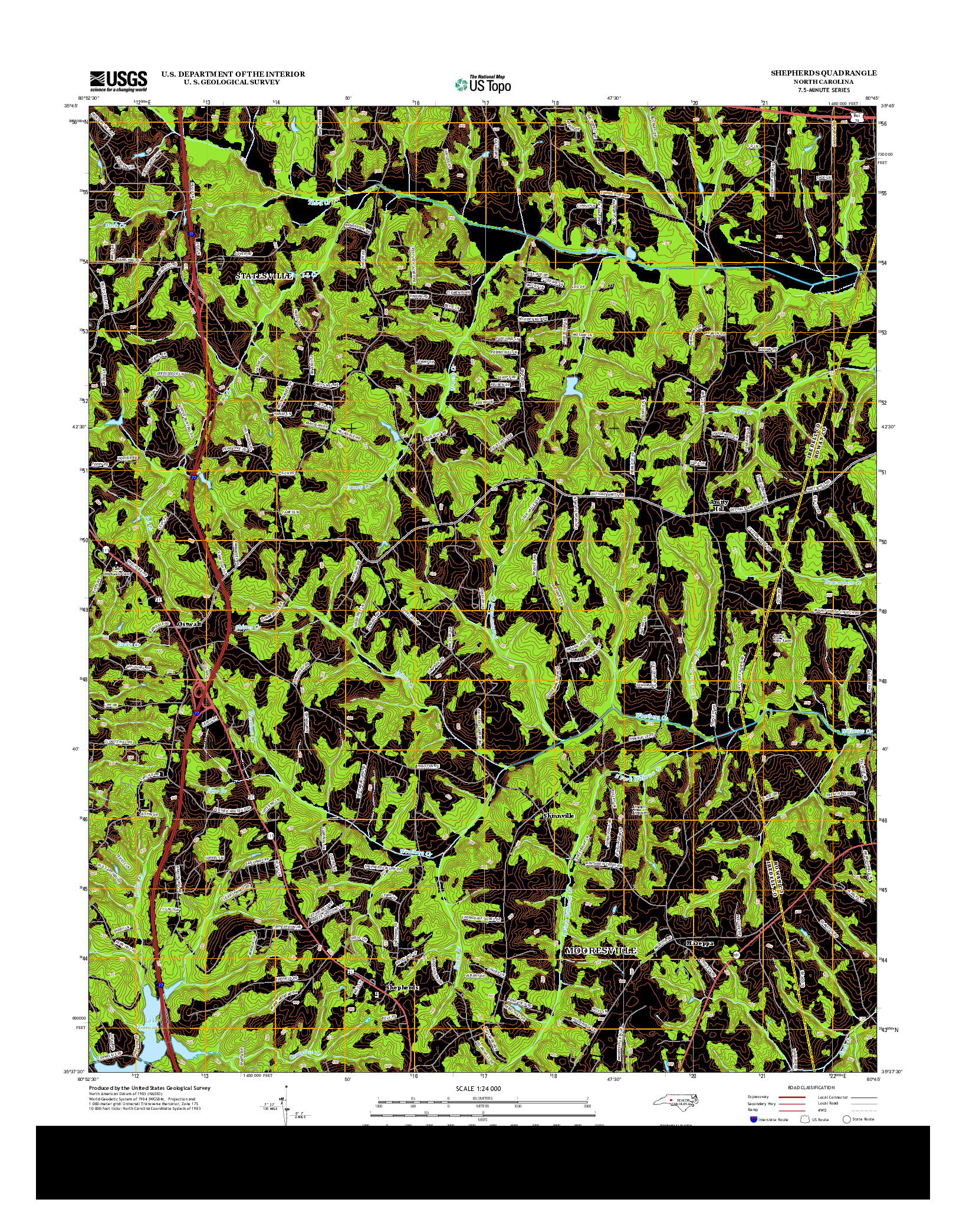 USGS US TOPO 7.5-MINUTE MAP FOR SHEPHERDS, NC 2013