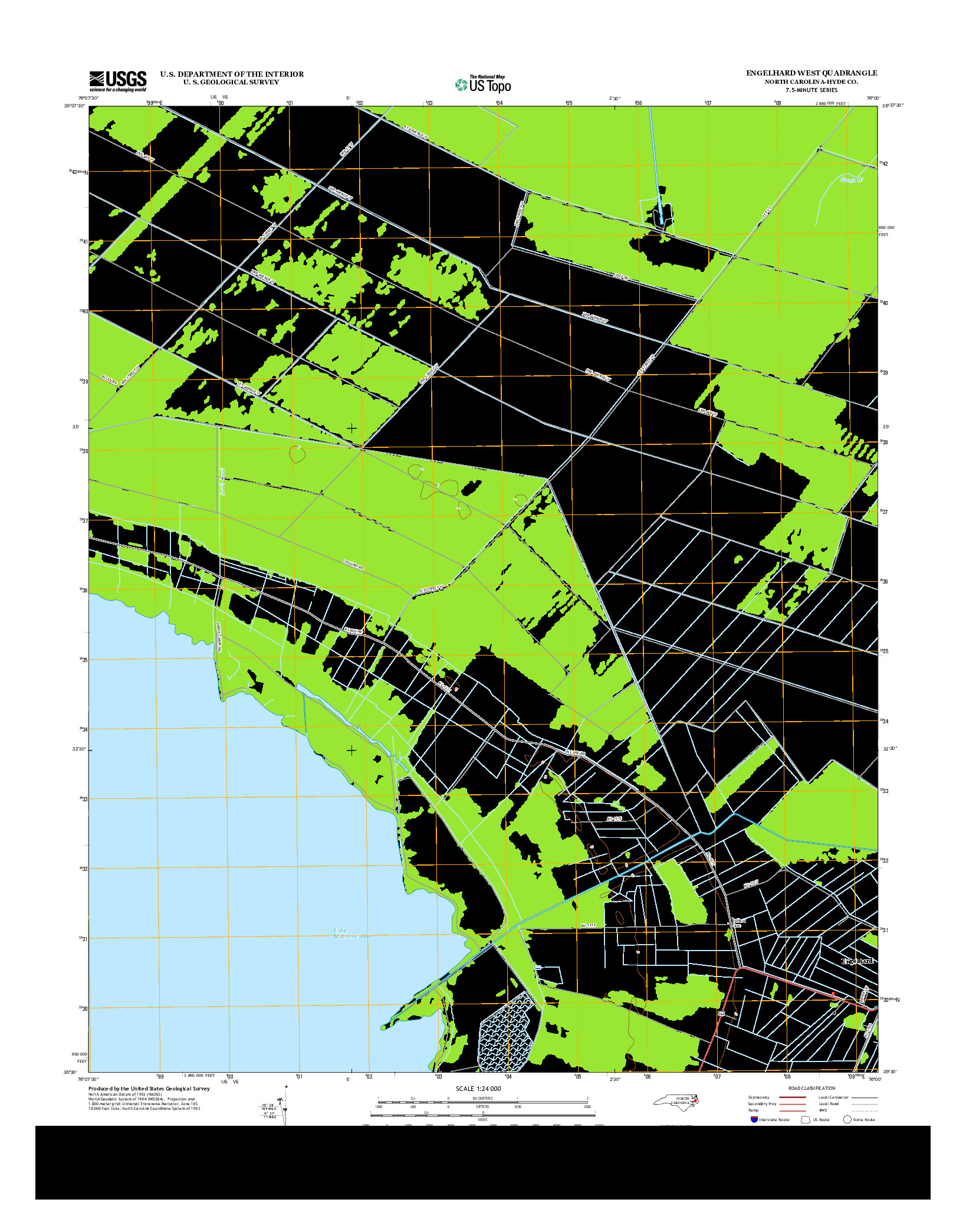 USGS US TOPO 7.5-MINUTE MAP FOR ENGELHARD WEST, NC 2013