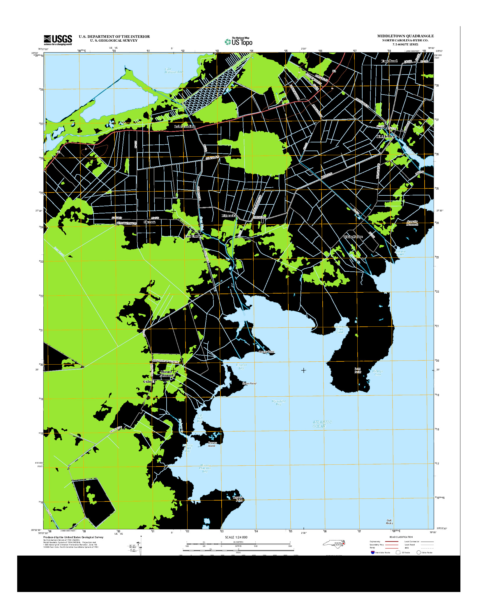 USGS US TOPO 7.5-MINUTE MAP FOR MIDDLETOWN, NC 2013