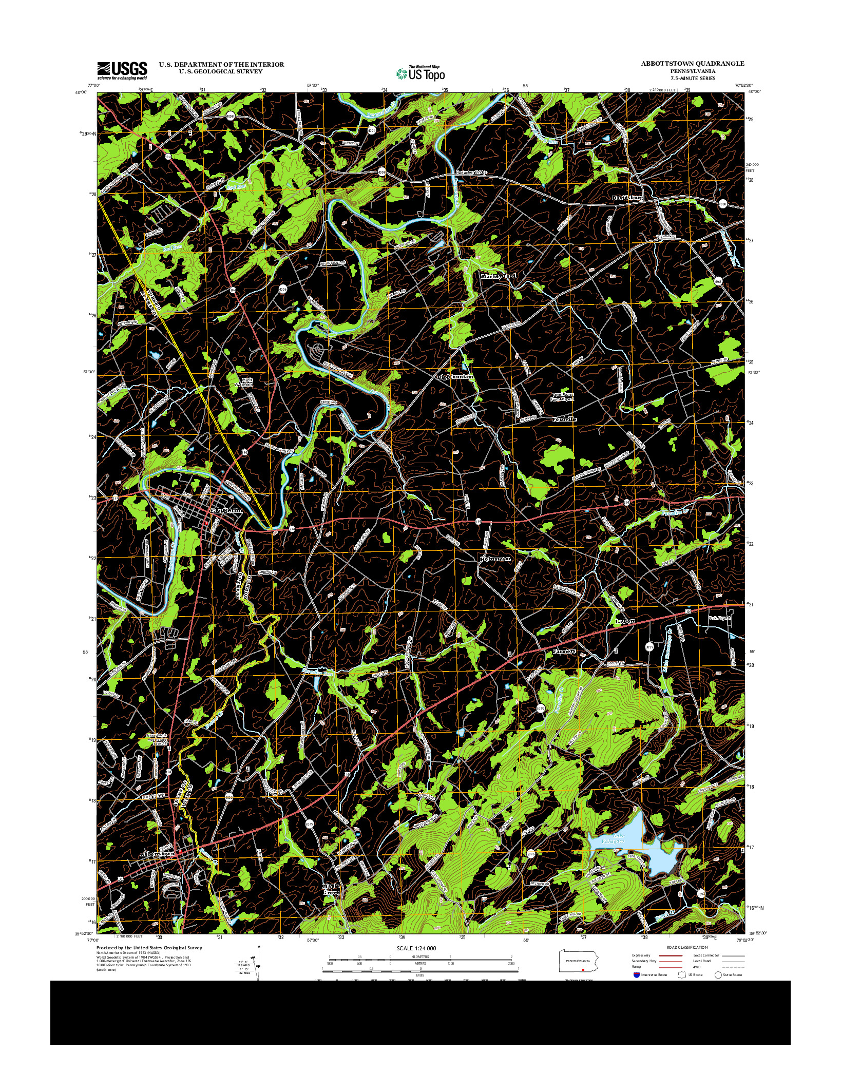 USGS US TOPO 7.5-MINUTE MAP FOR ABBOTTSTOWN, PA 2013