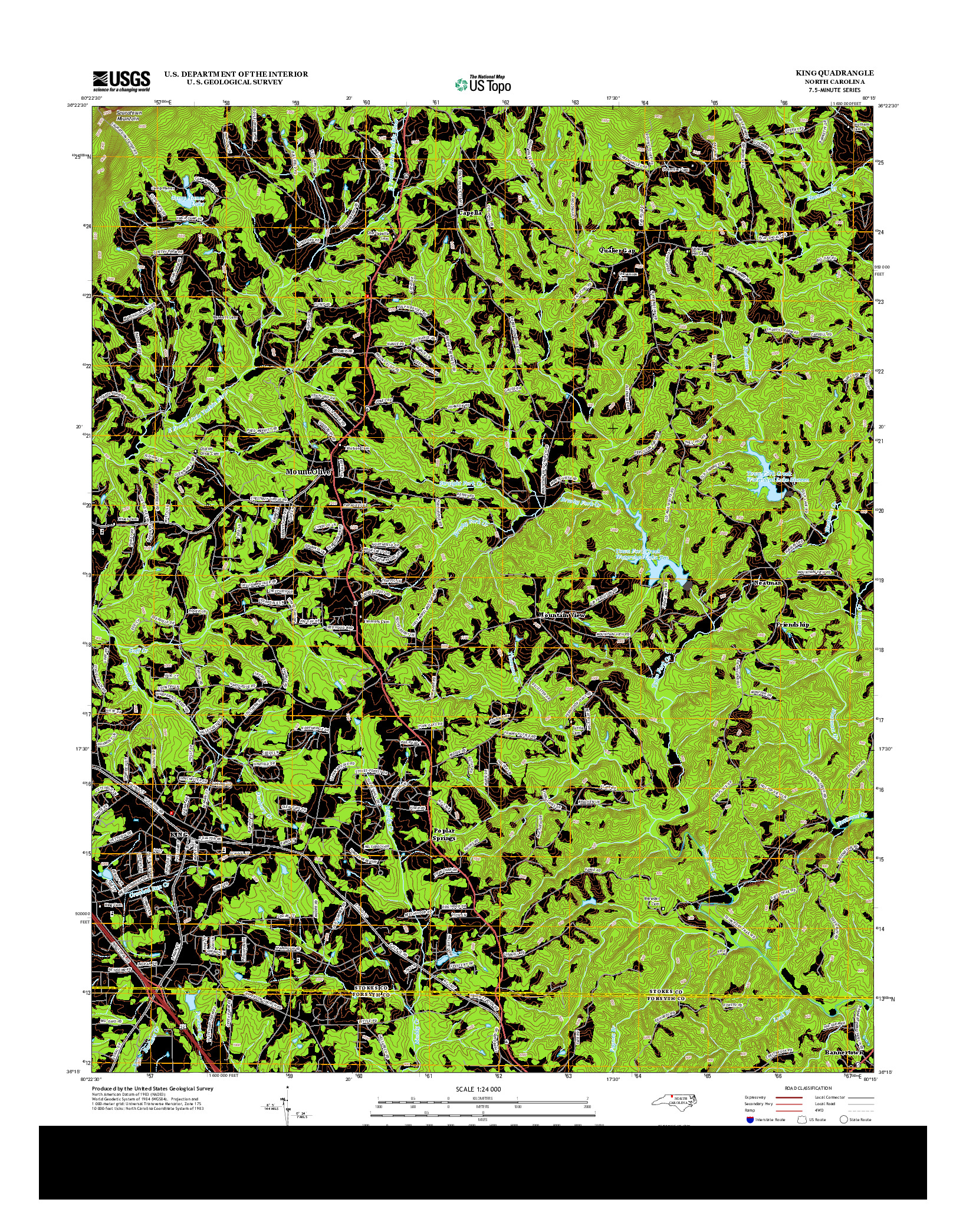 USGS US TOPO 7.5-MINUTE MAP FOR KING, NC 2013