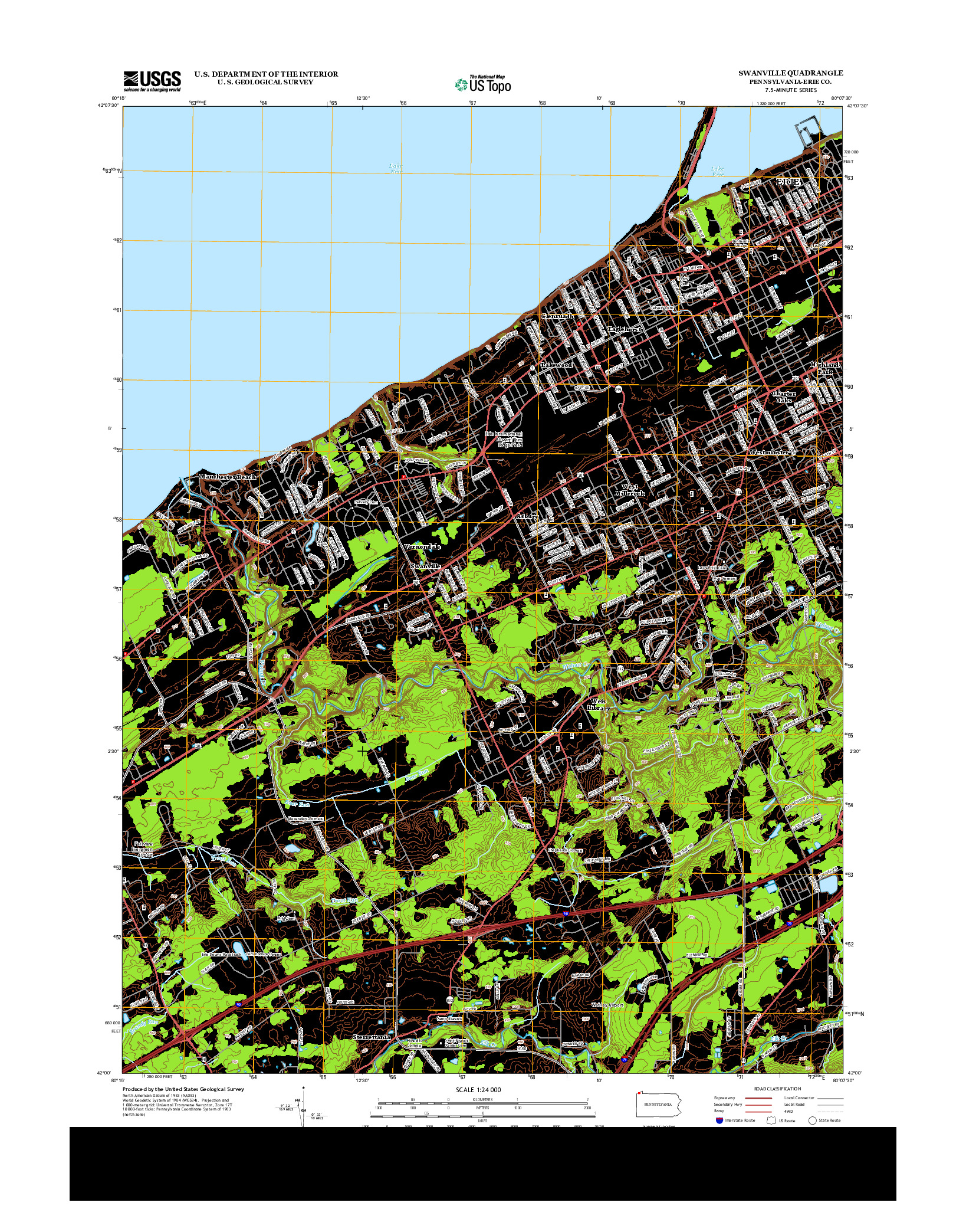 USGS US TOPO 7.5-MINUTE MAP FOR SWANVILLE, PA 2013