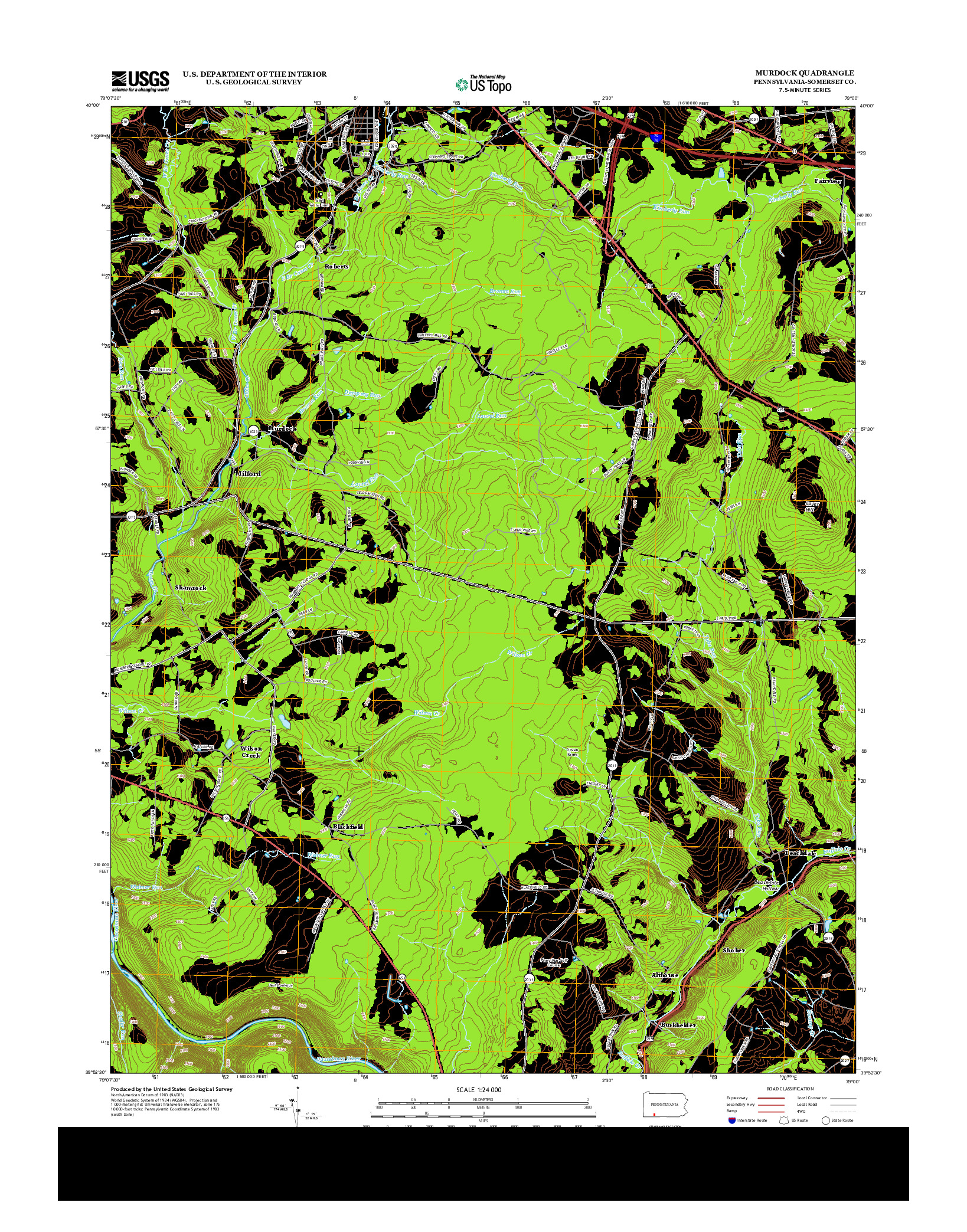 USGS US TOPO 7.5-MINUTE MAP FOR MURDOCK, PA 2013