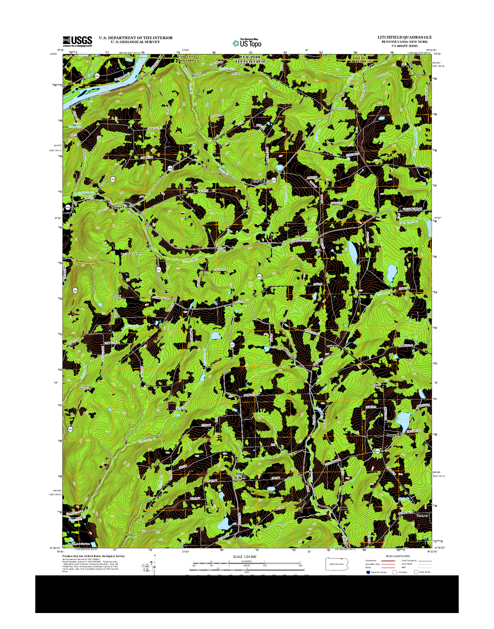 USGS US TOPO 7.5-MINUTE MAP FOR LITCHFIELD, PA-NY 2013