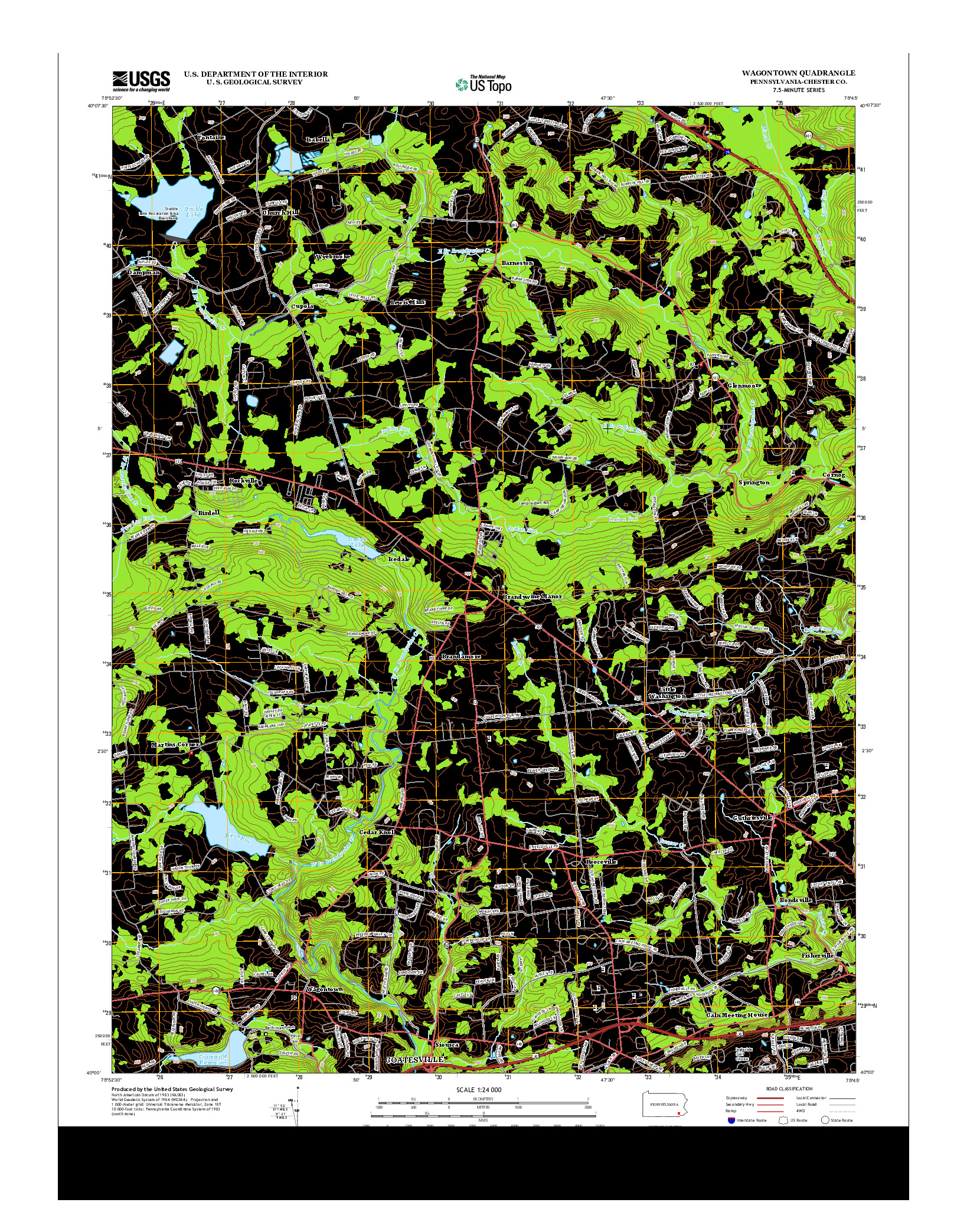 USGS US TOPO 7.5-MINUTE MAP FOR WAGONTOWN, PA 2013