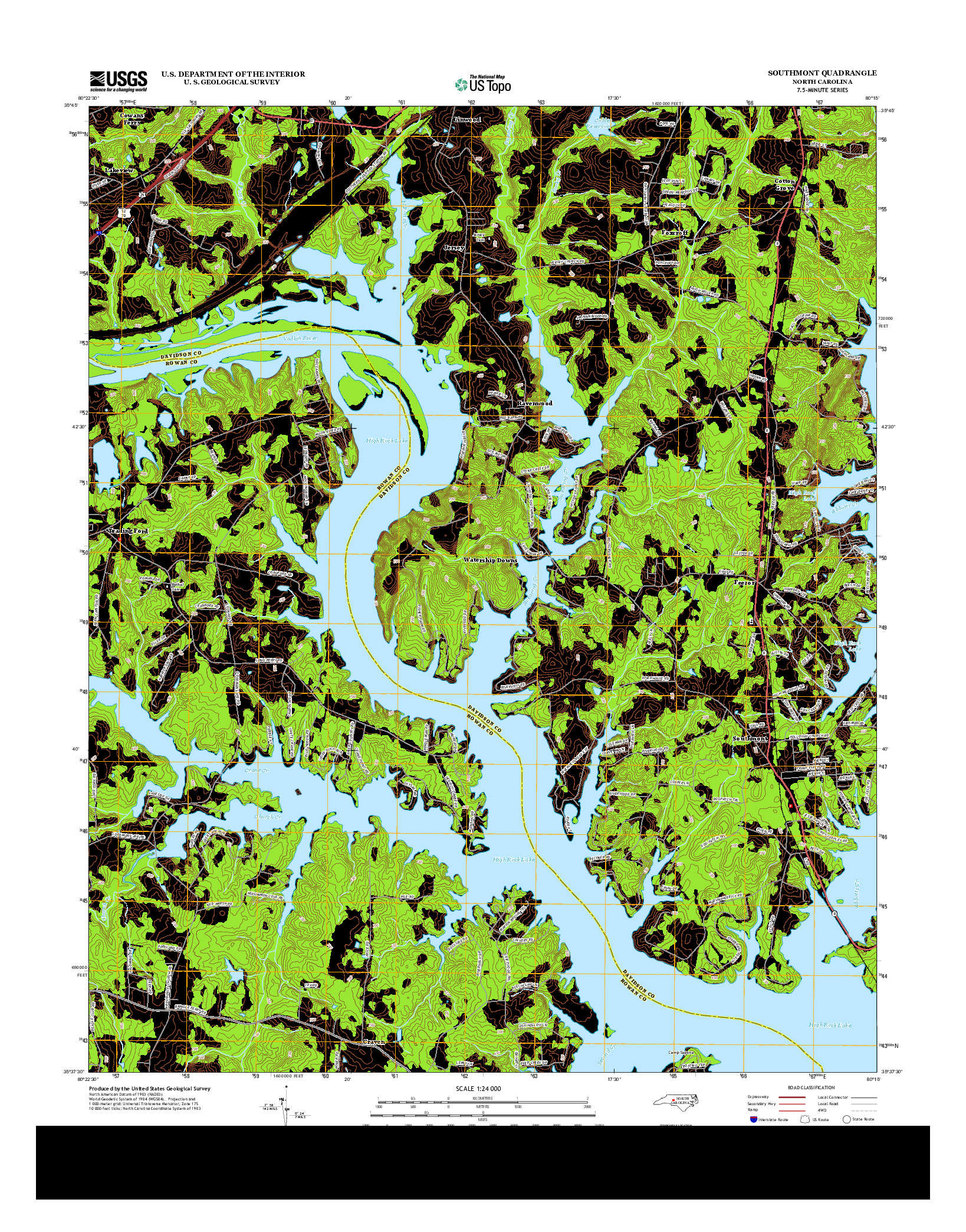 USGS US TOPO 7.5-MINUTE MAP FOR SOUTHMONT, NC 2013